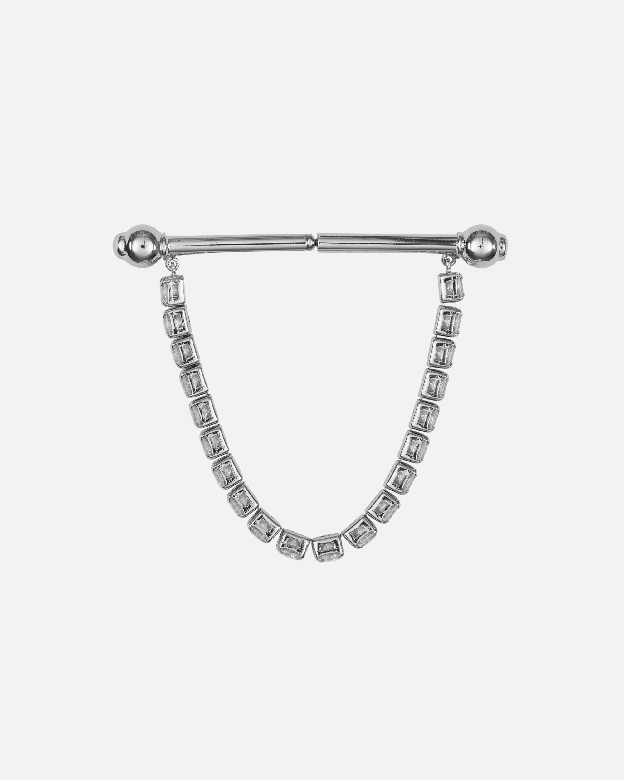 Crystal Barbells Large Silver