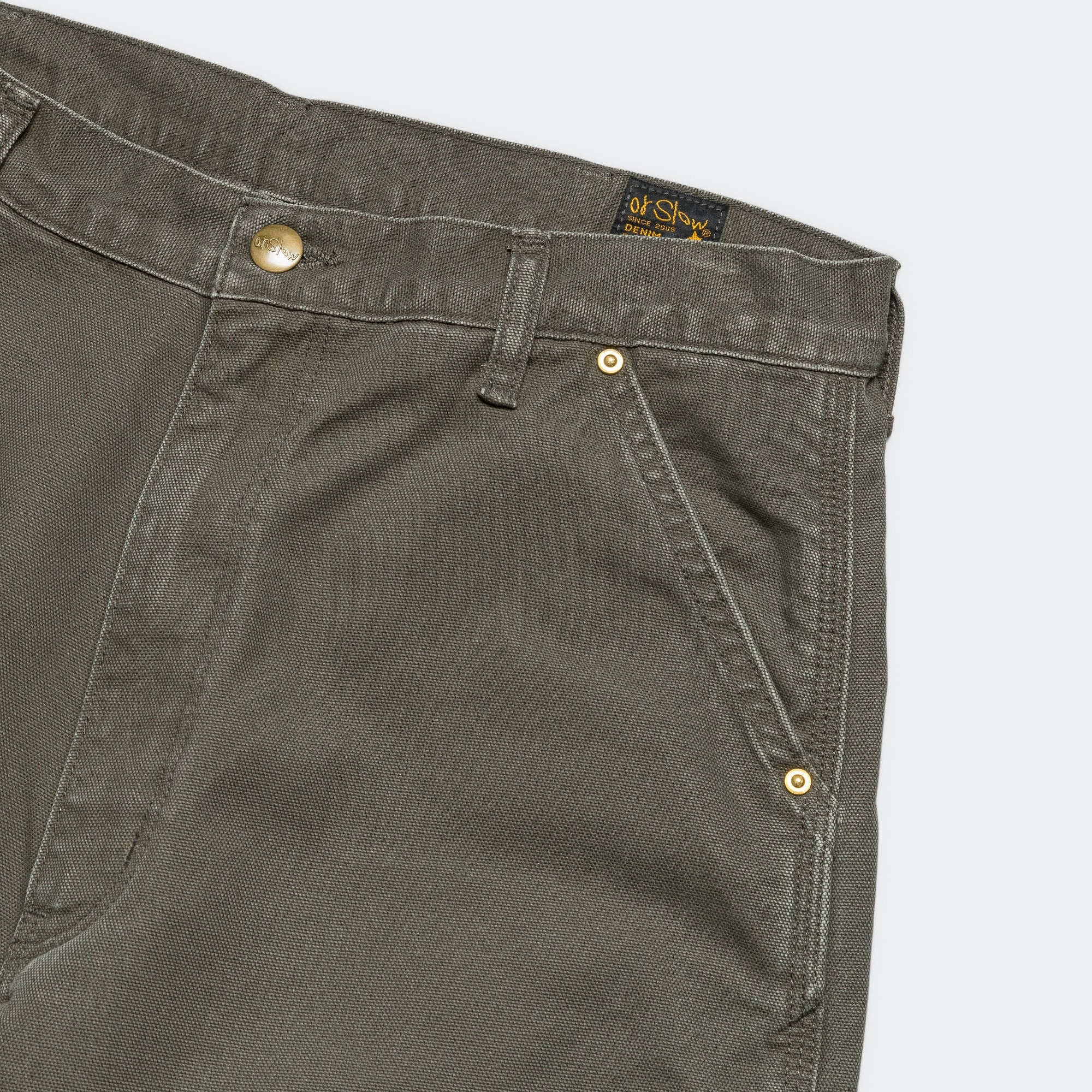 Dad's Fit Painter Pants - Army Green