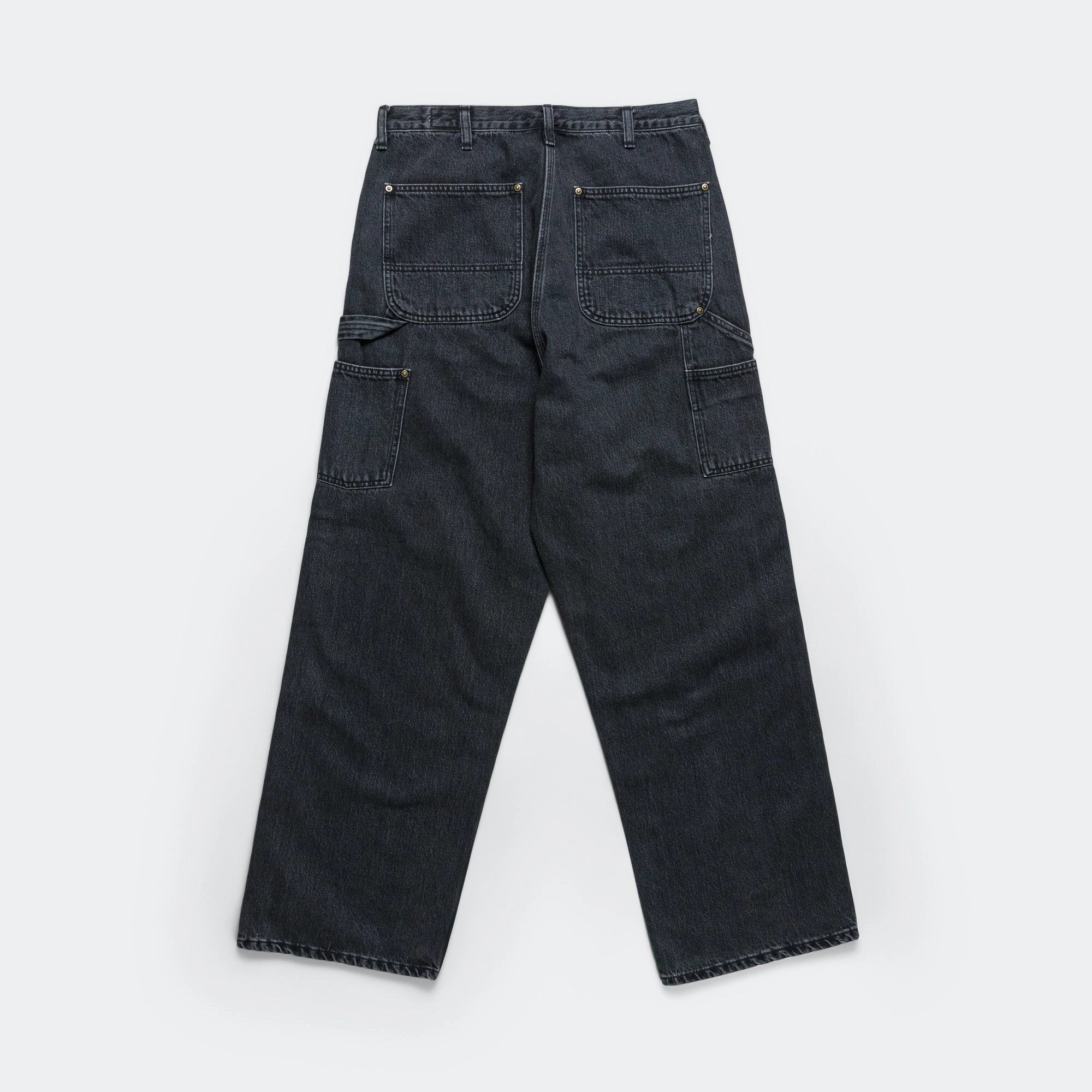 Dad's Fit Painter Pants - Black Denim Stone Wash