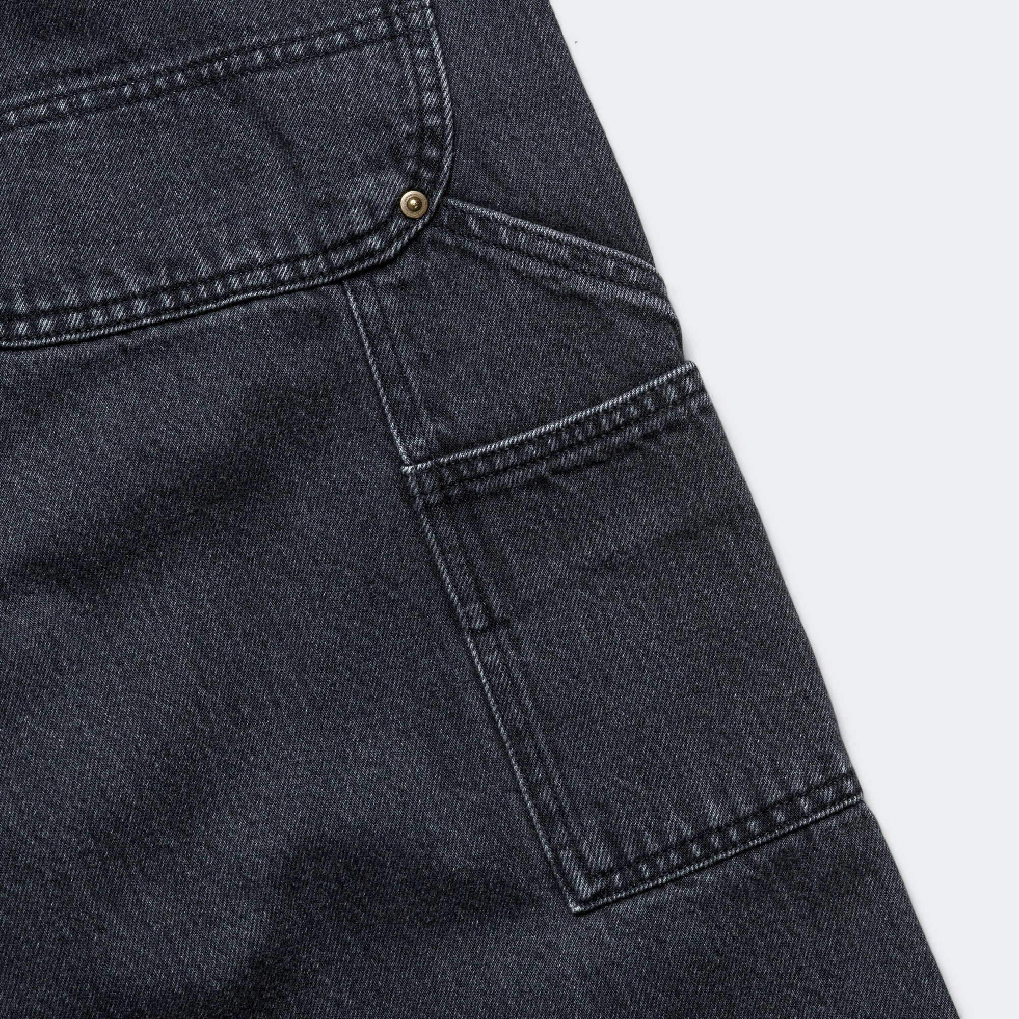 Dad's Fit Painter Pants - Black Denim Stone Wash