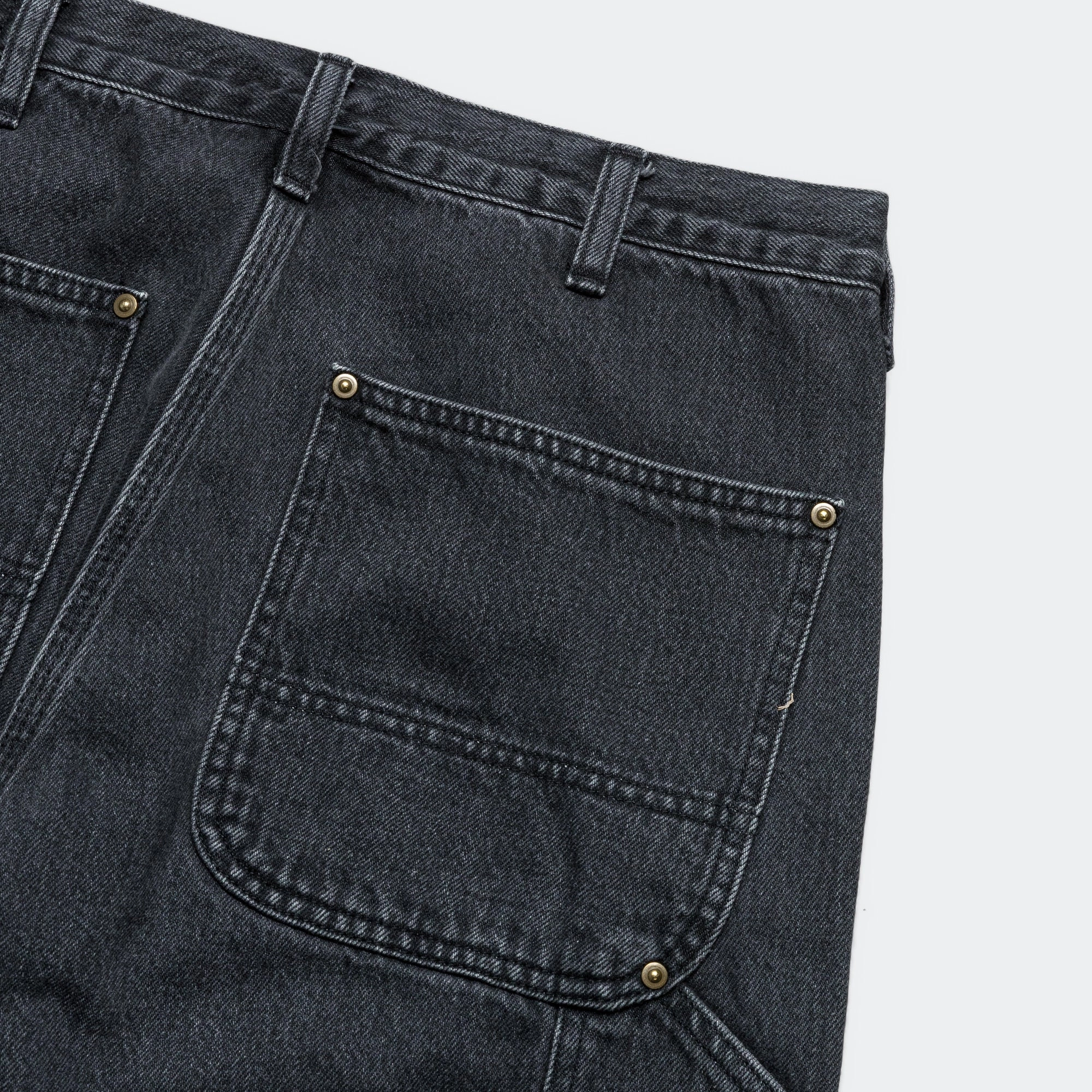 Dad's Fit Painter Pants - Black Denim Stone Wash