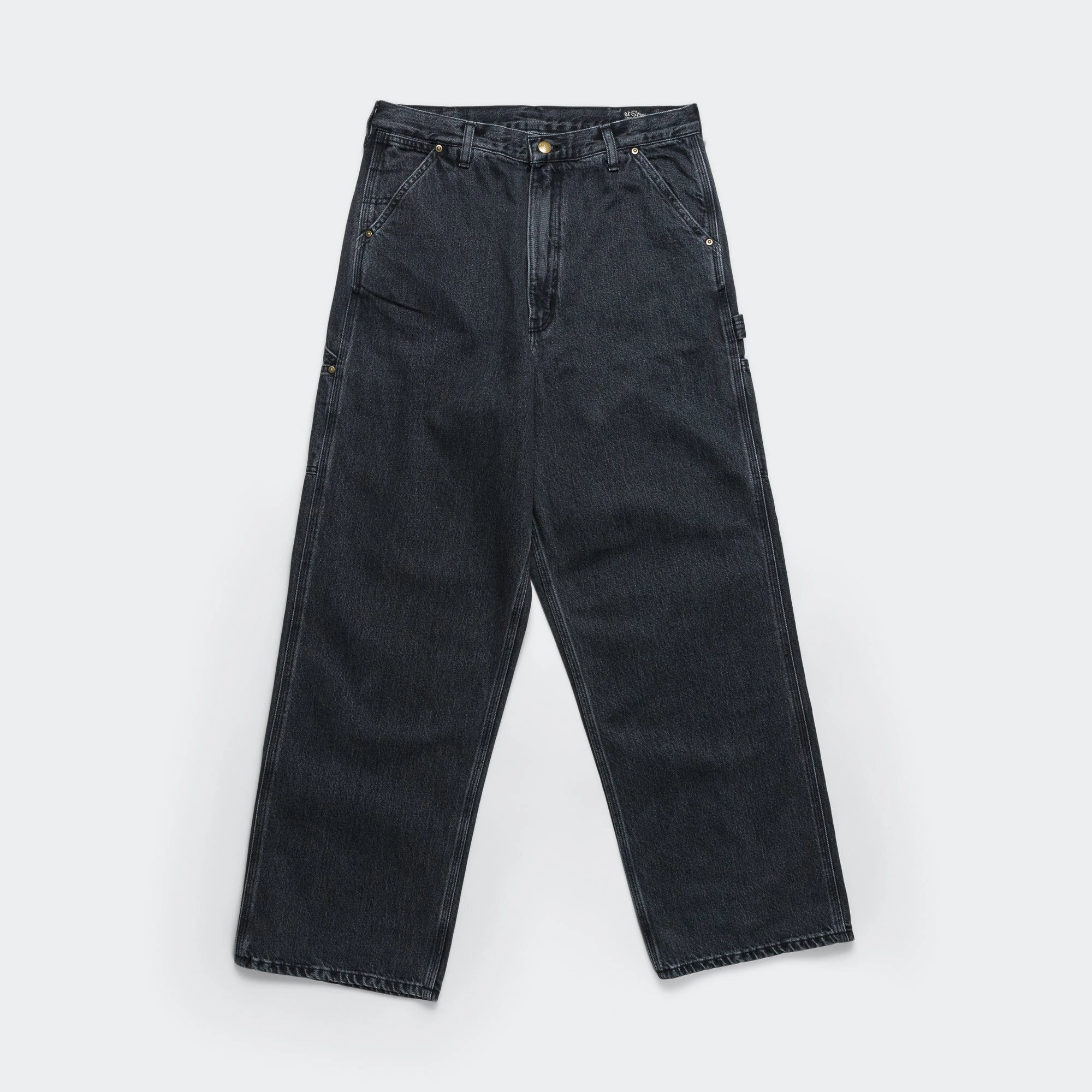 Dad's Fit Painter Pants - Black Denim Stone Wash