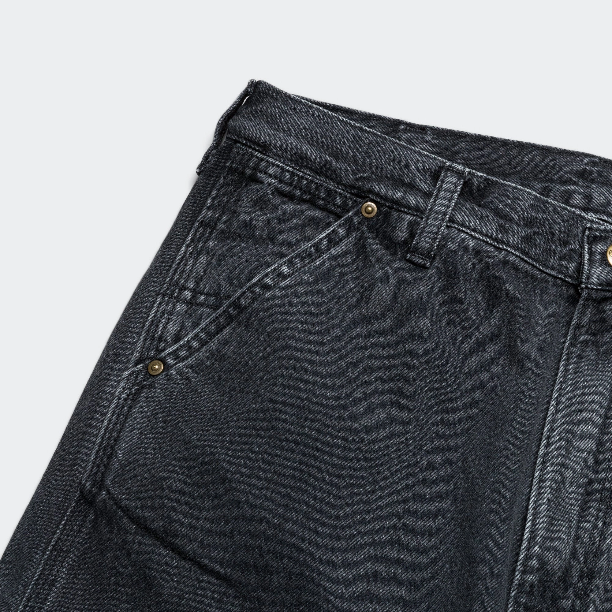 Dad's Fit Painter Pants - Black Denim Stone Wash