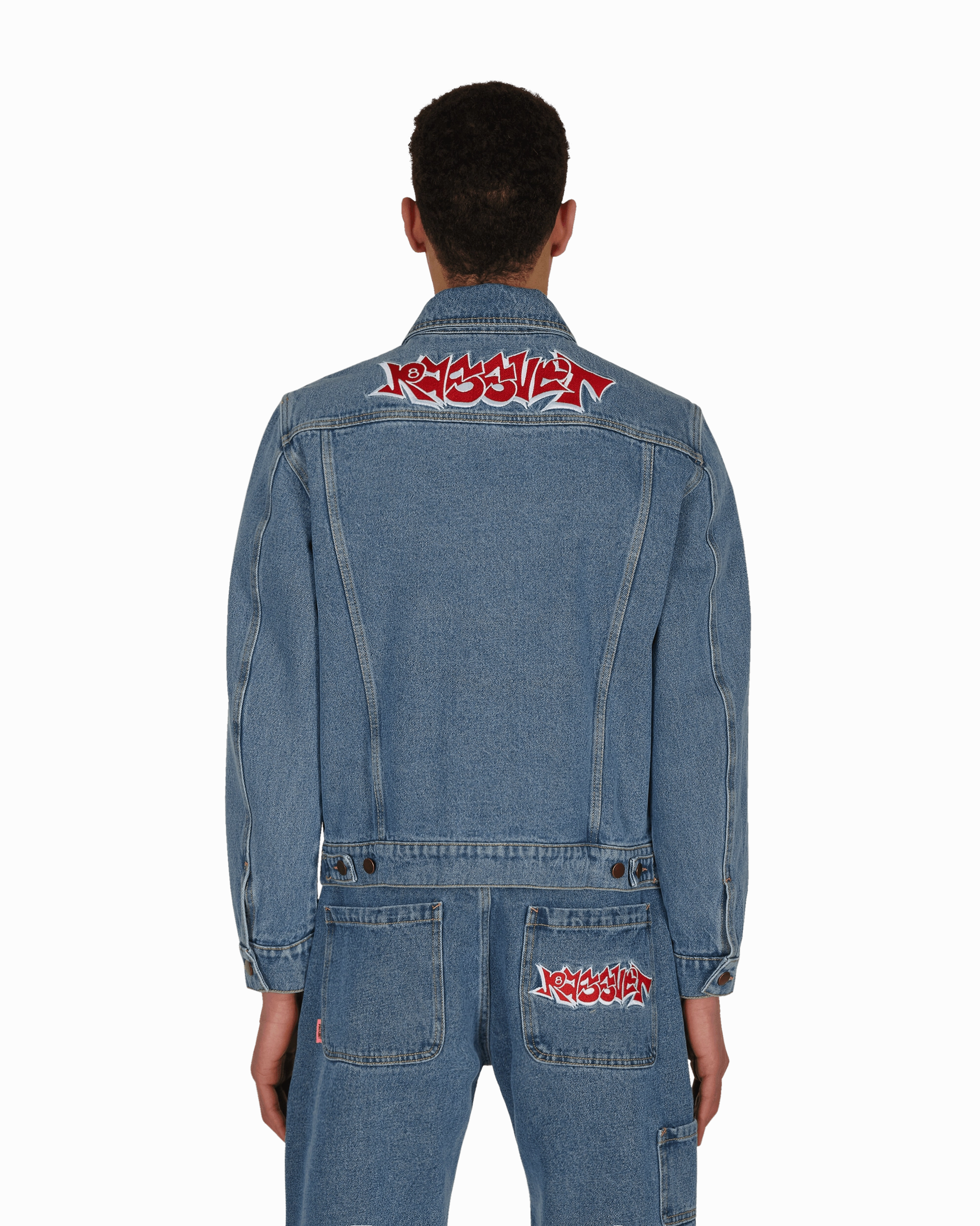 Denim Long Jacket Blue