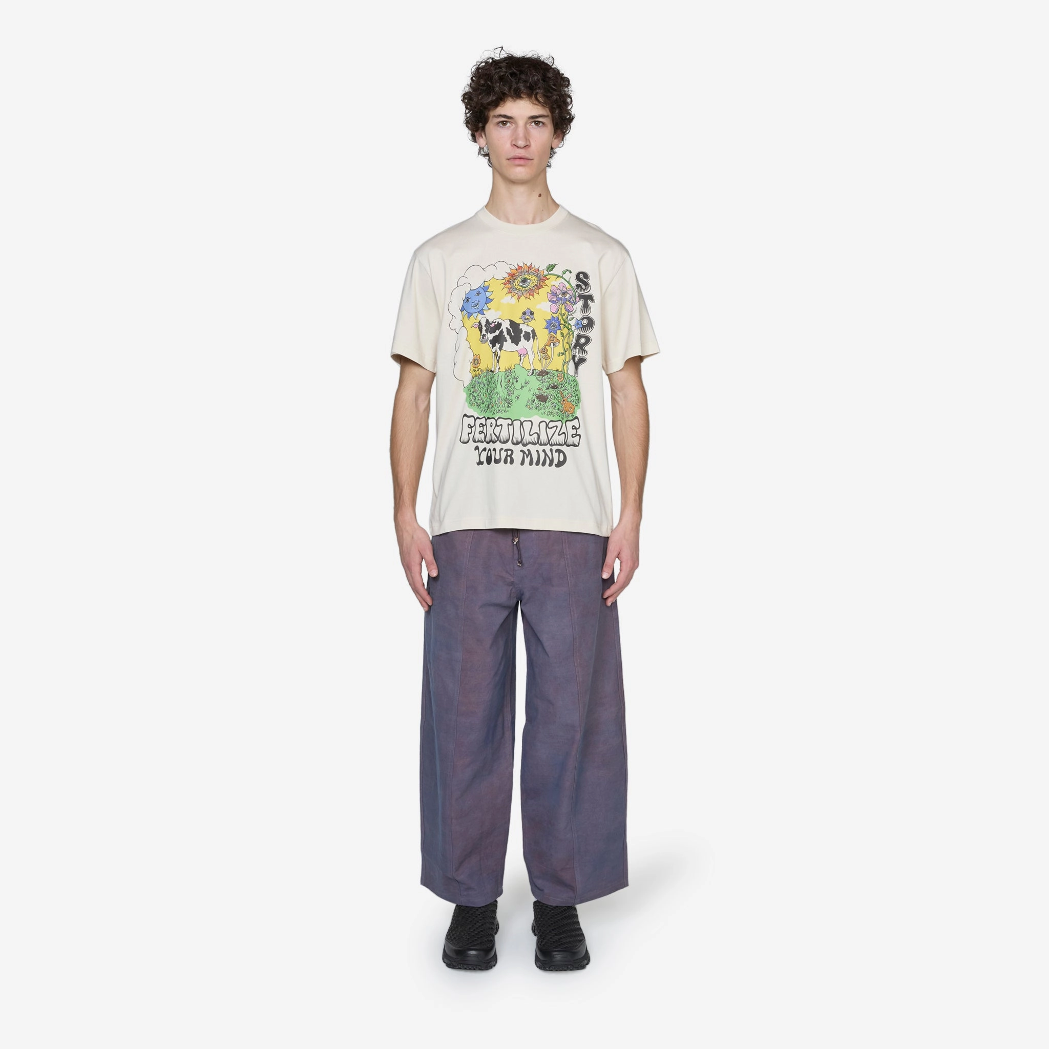 Document Pants Purple Slub