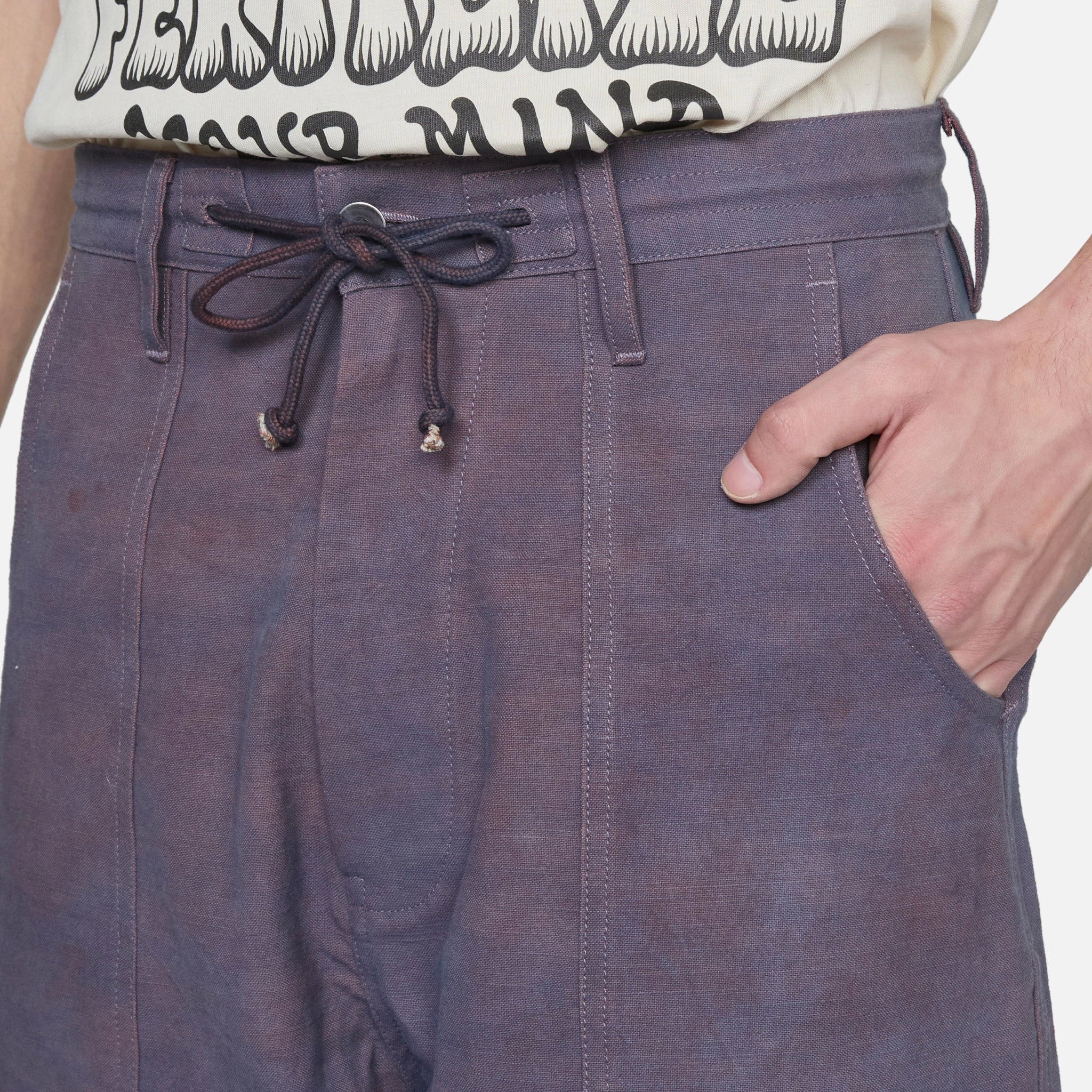 Document Pants Purple Slub