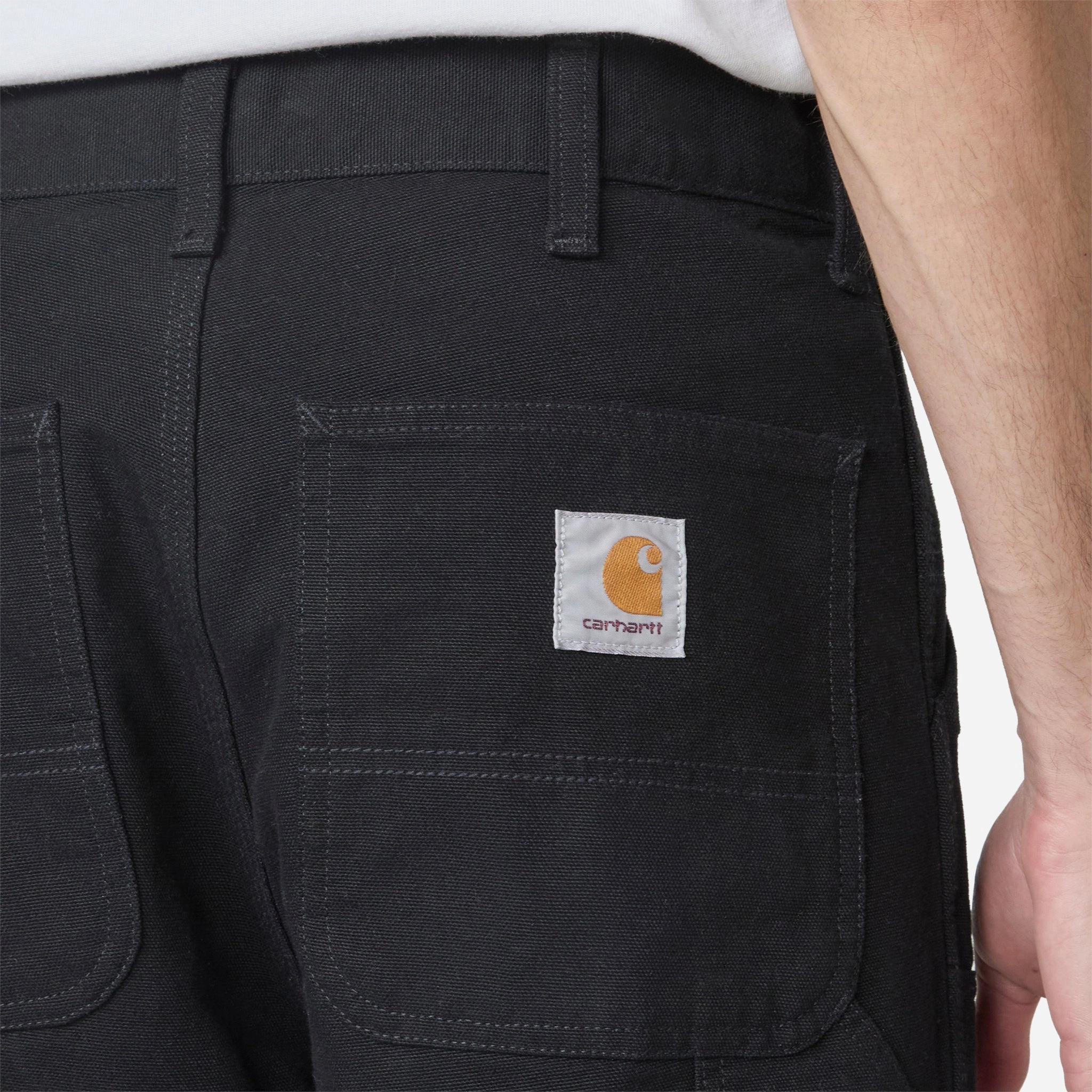 Double Knee Pant Black Stone Canvas