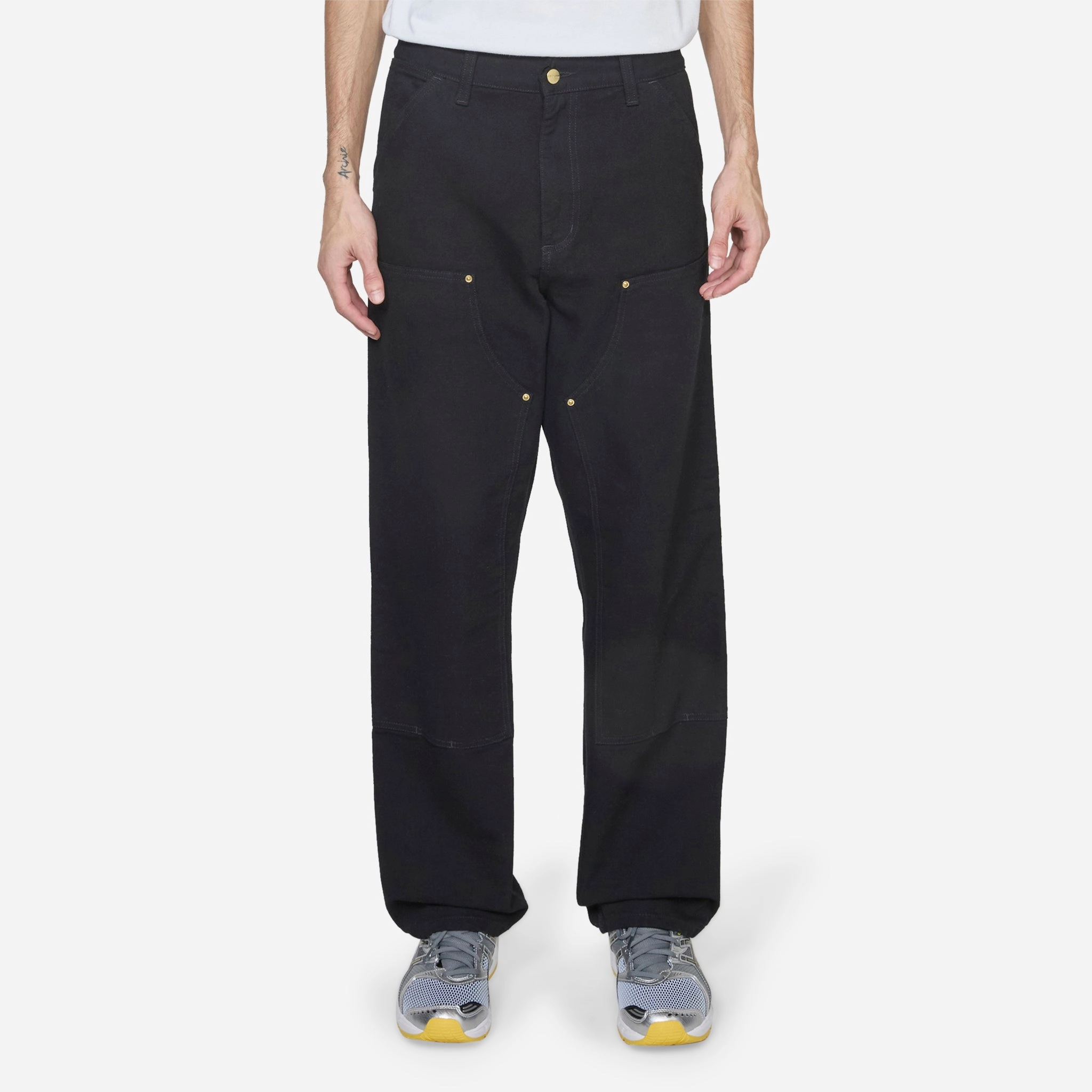 Double Knee Pant Black Stone Canvas