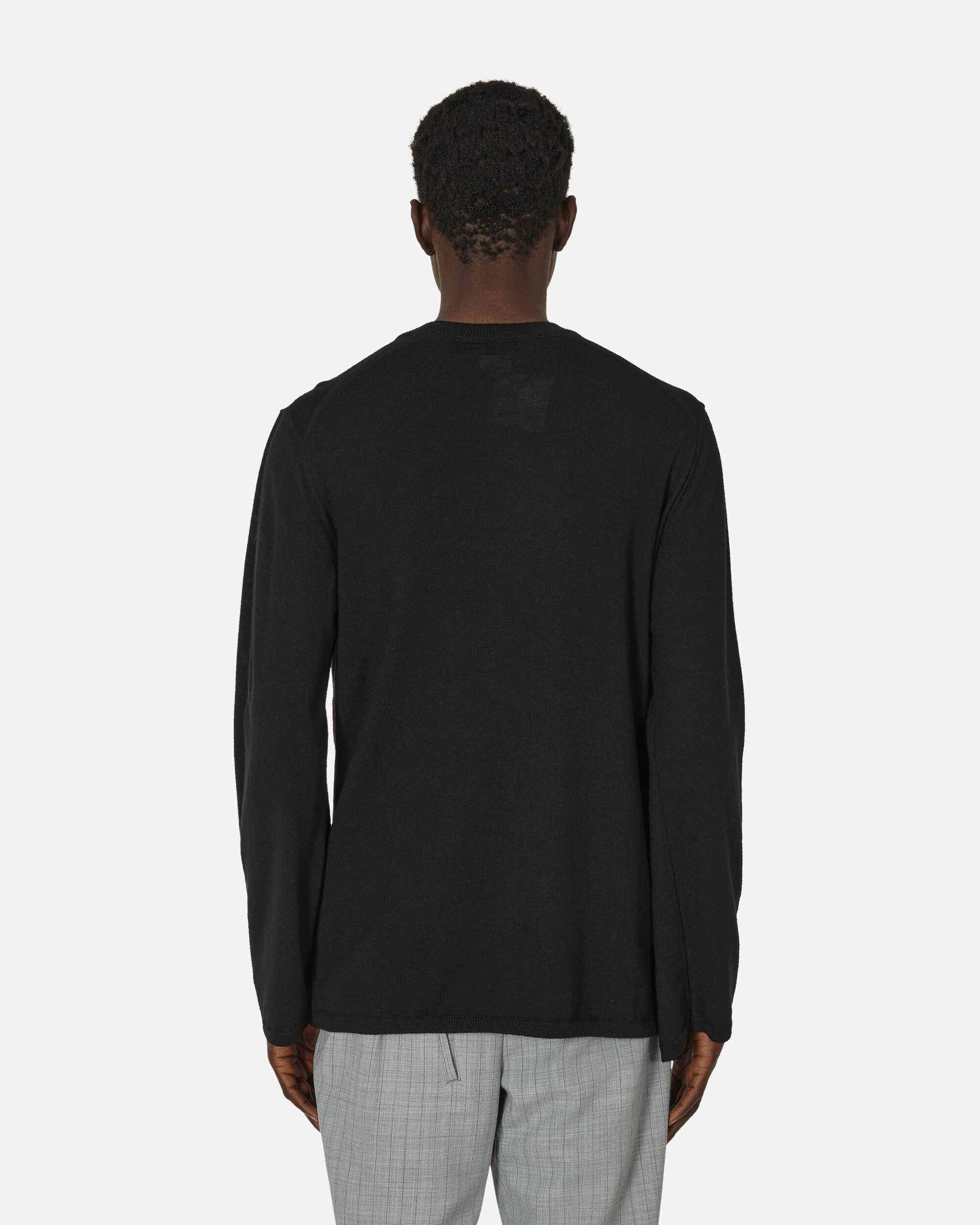 Double Neck Wool Sweater Black