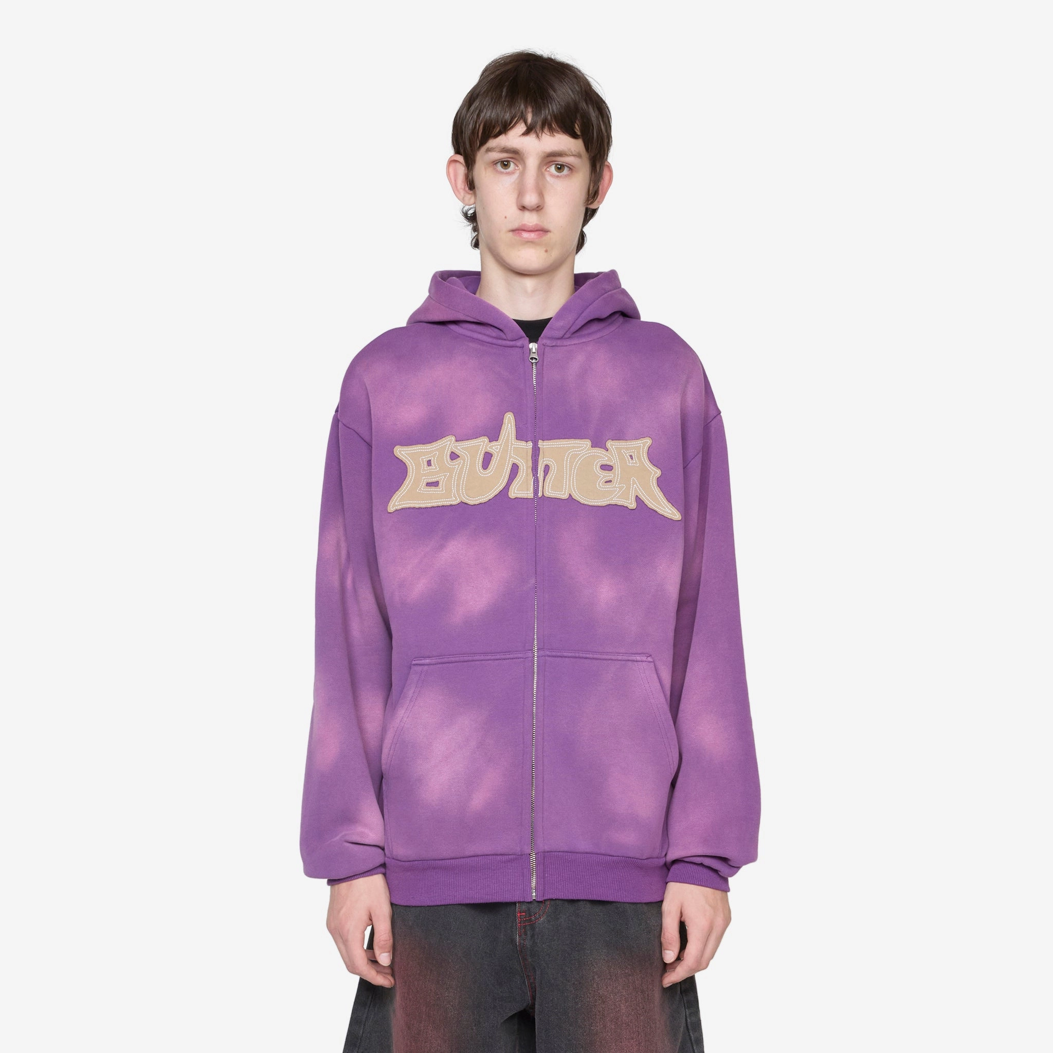 Encounter Zip-Thru Hood Washed Purple