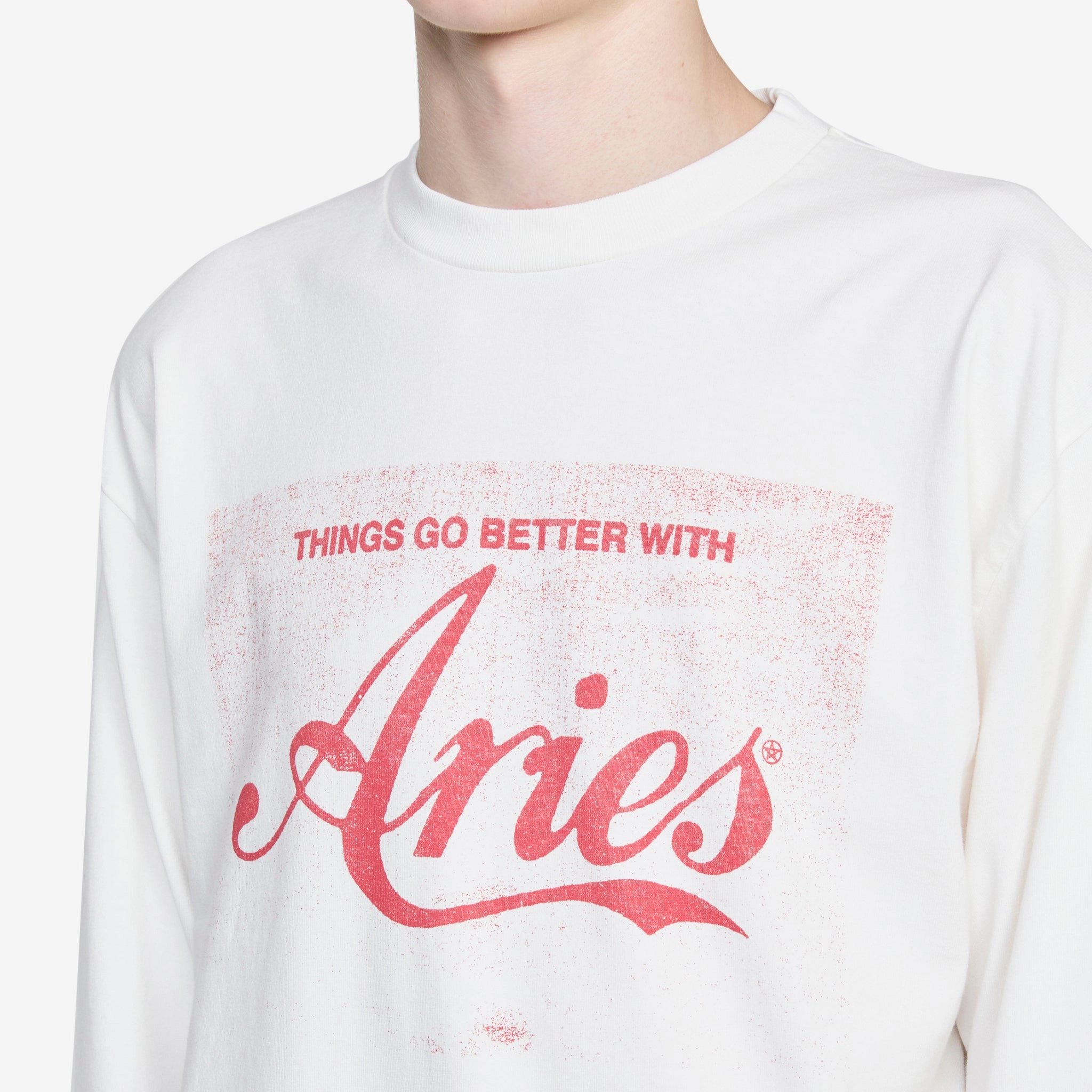 Faded Cola Longsleeve T-Shirt Off White