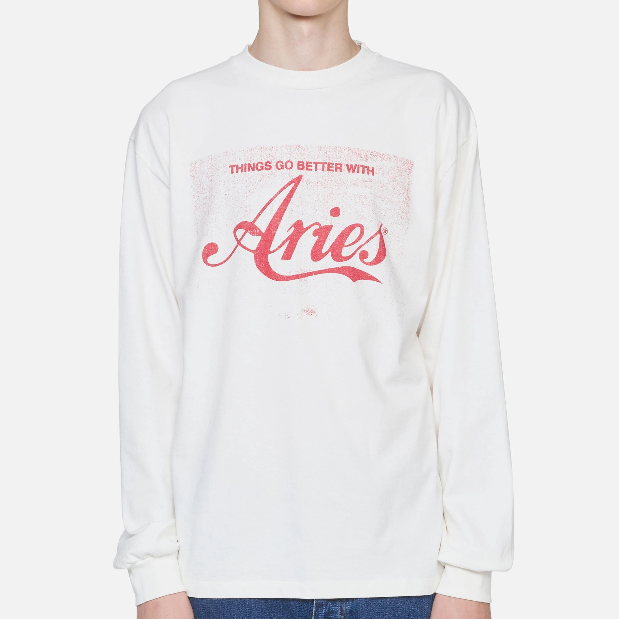 Faded Cola Longsleeve T-Shirt Off White