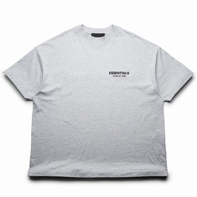 Fear Of God Essentials Jersey Crewneck Tee - Light Heather Gray