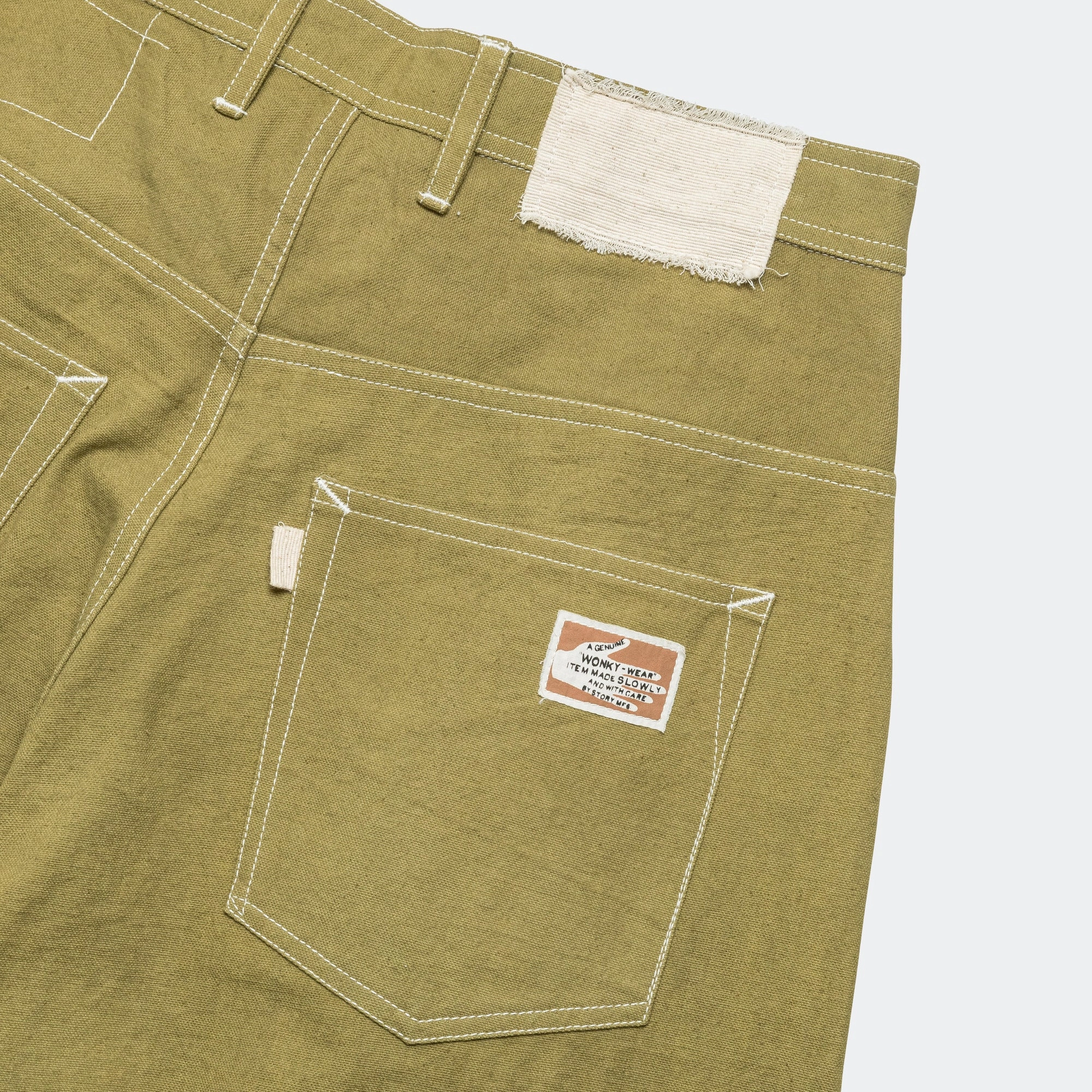 Fenn Trousers - Canvas Olive Wonky-Wear
