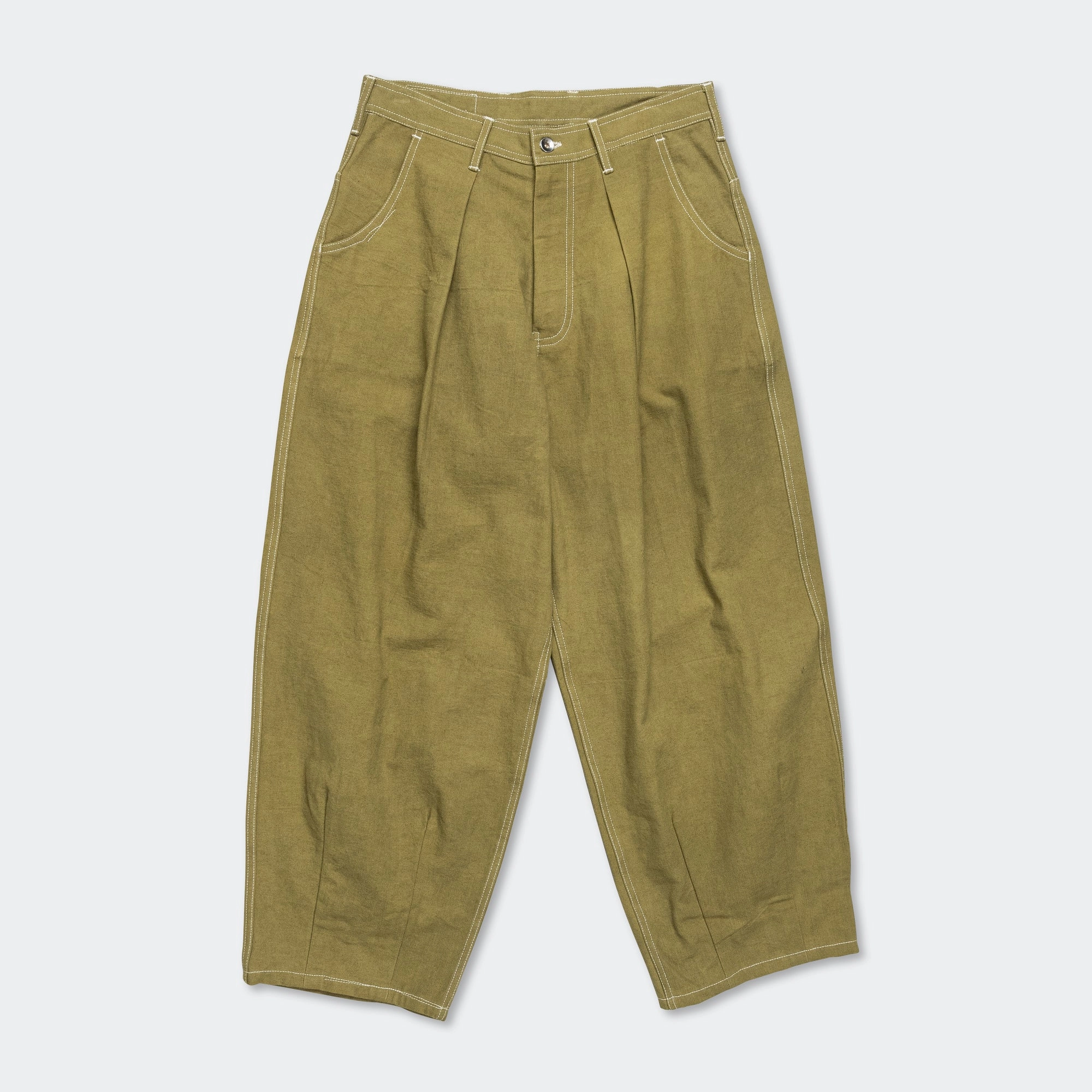Fenn Trousers - Canvas Olive Wonky-Wear