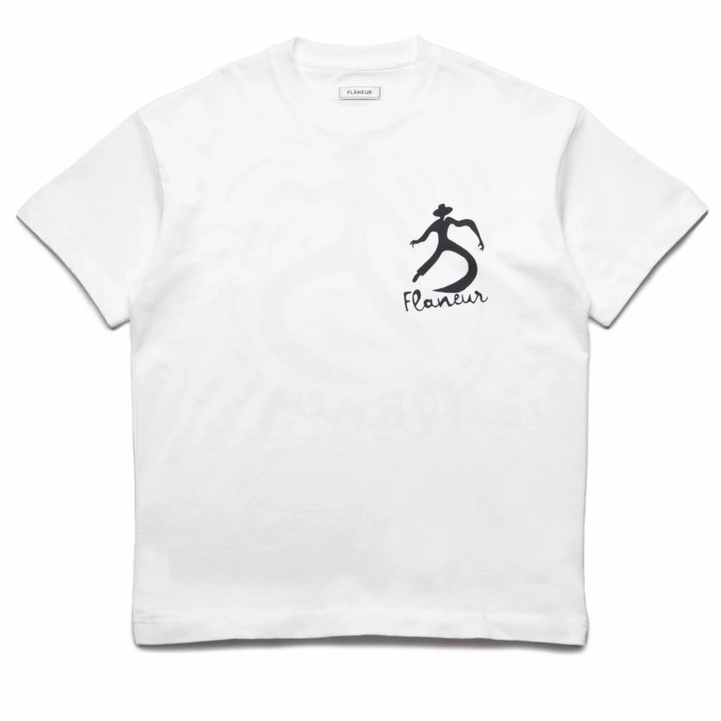 Flaneur Swirl Tee - White