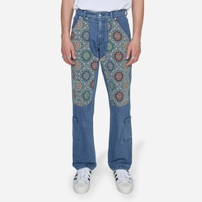 Floral Ultra Double Knee Pant Indigo