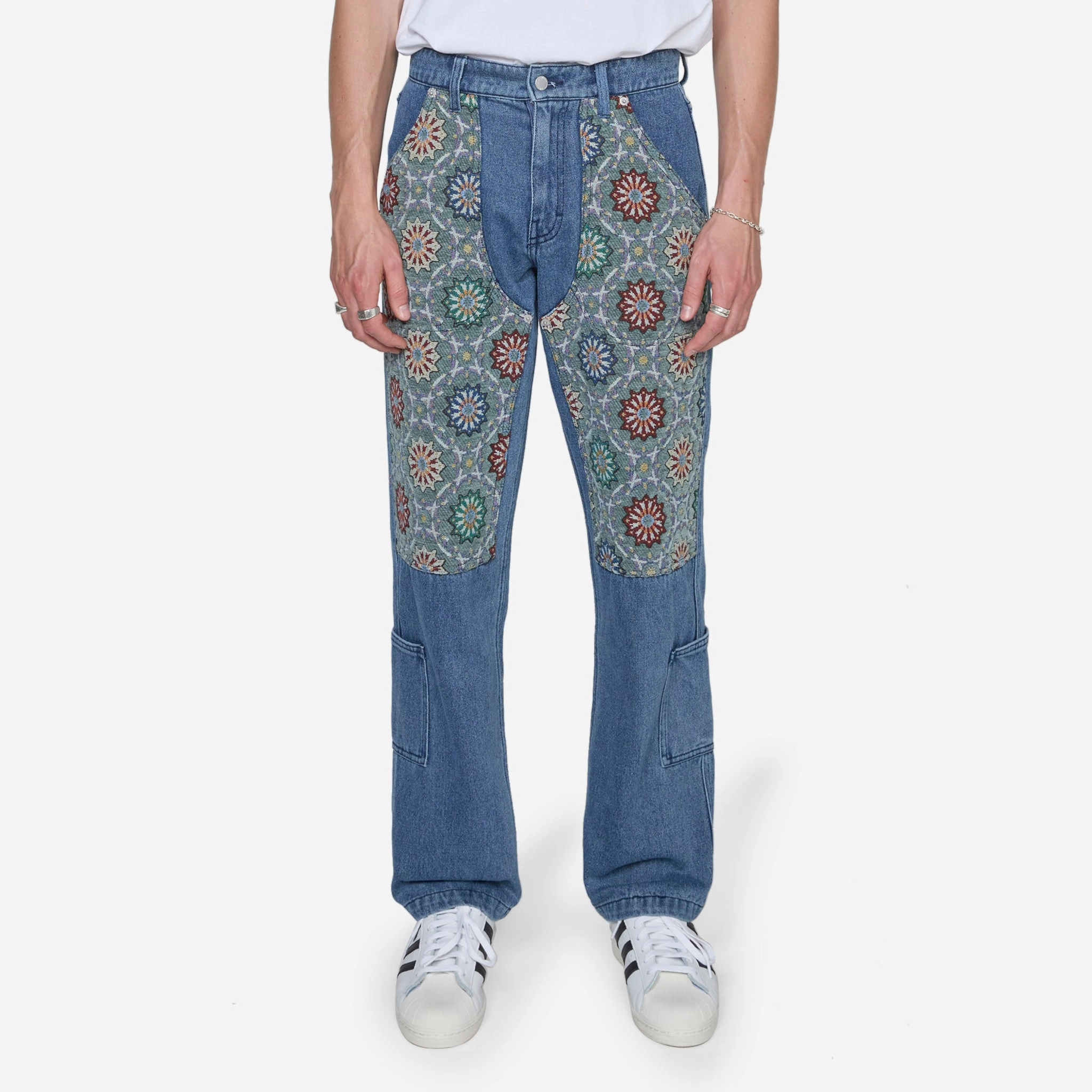 Floral Ultra Double Knee Pant Indigo