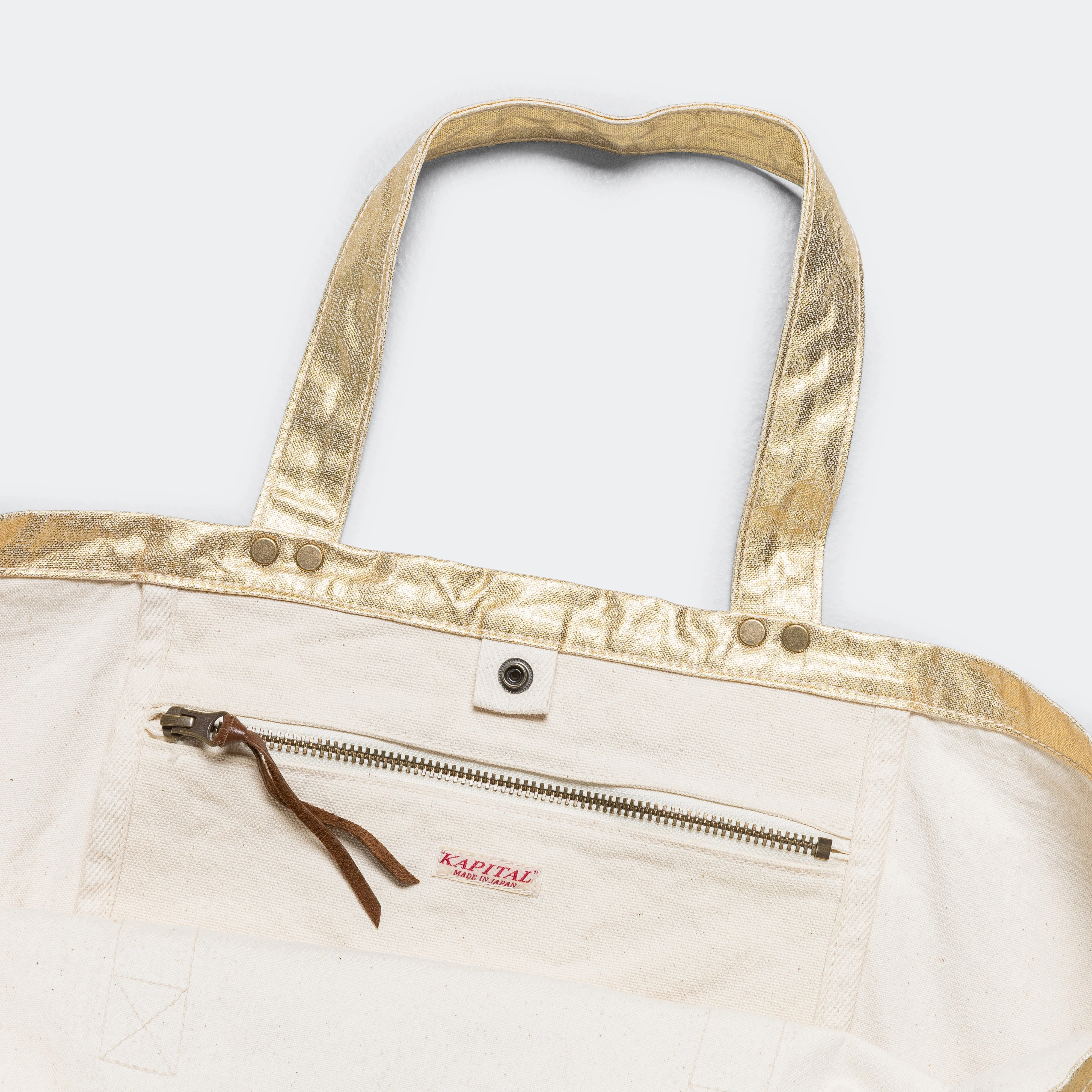 Foiled Canvas Tote Bag (L) - Gold