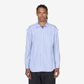 Frayed Shoulder Shirt Stripe