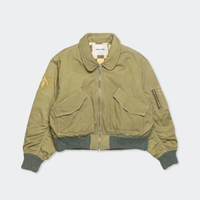 Grain Jacket - Hand Block Olive Wonky-Wear