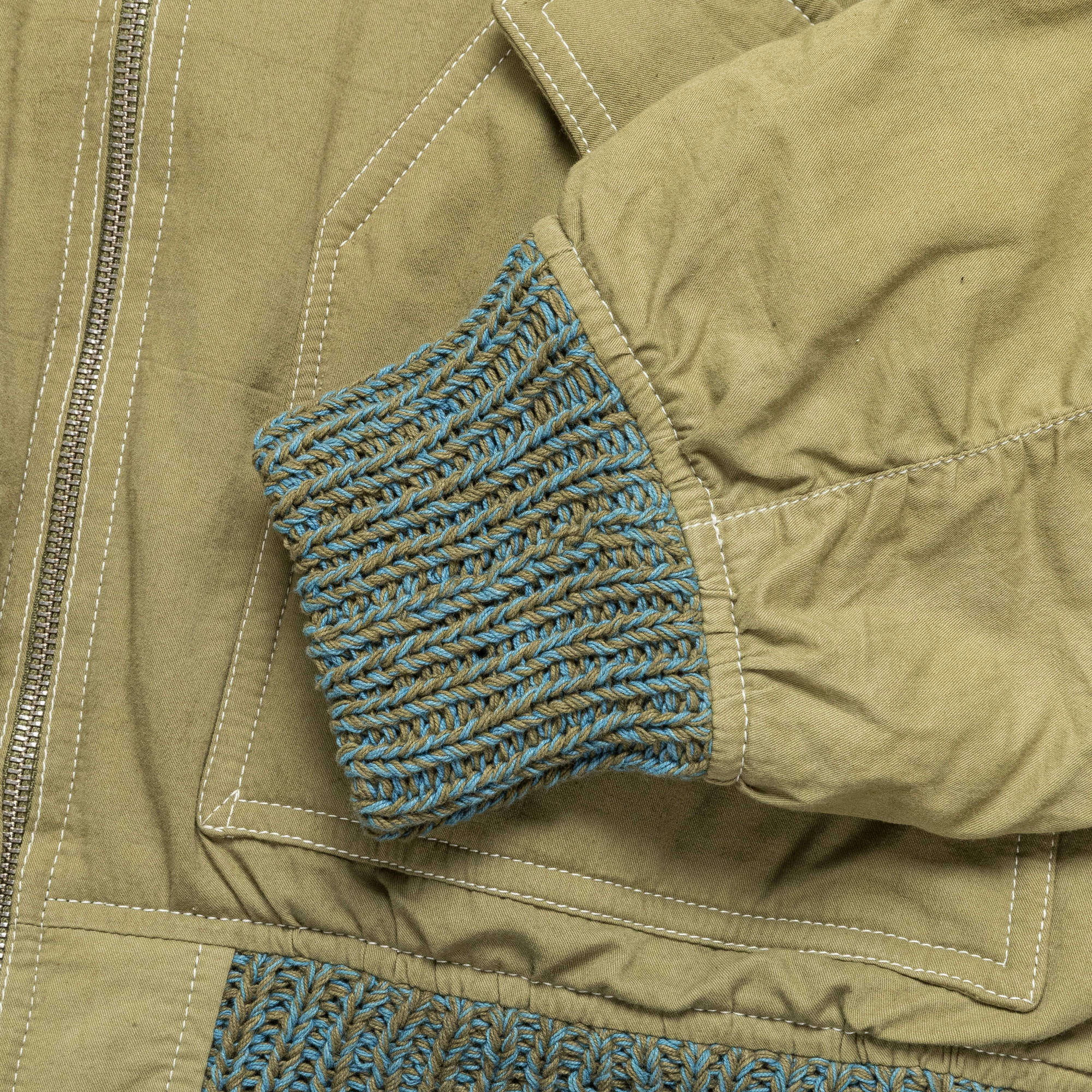 Grain Jacket - Hand Block Olive Wonky-Wear