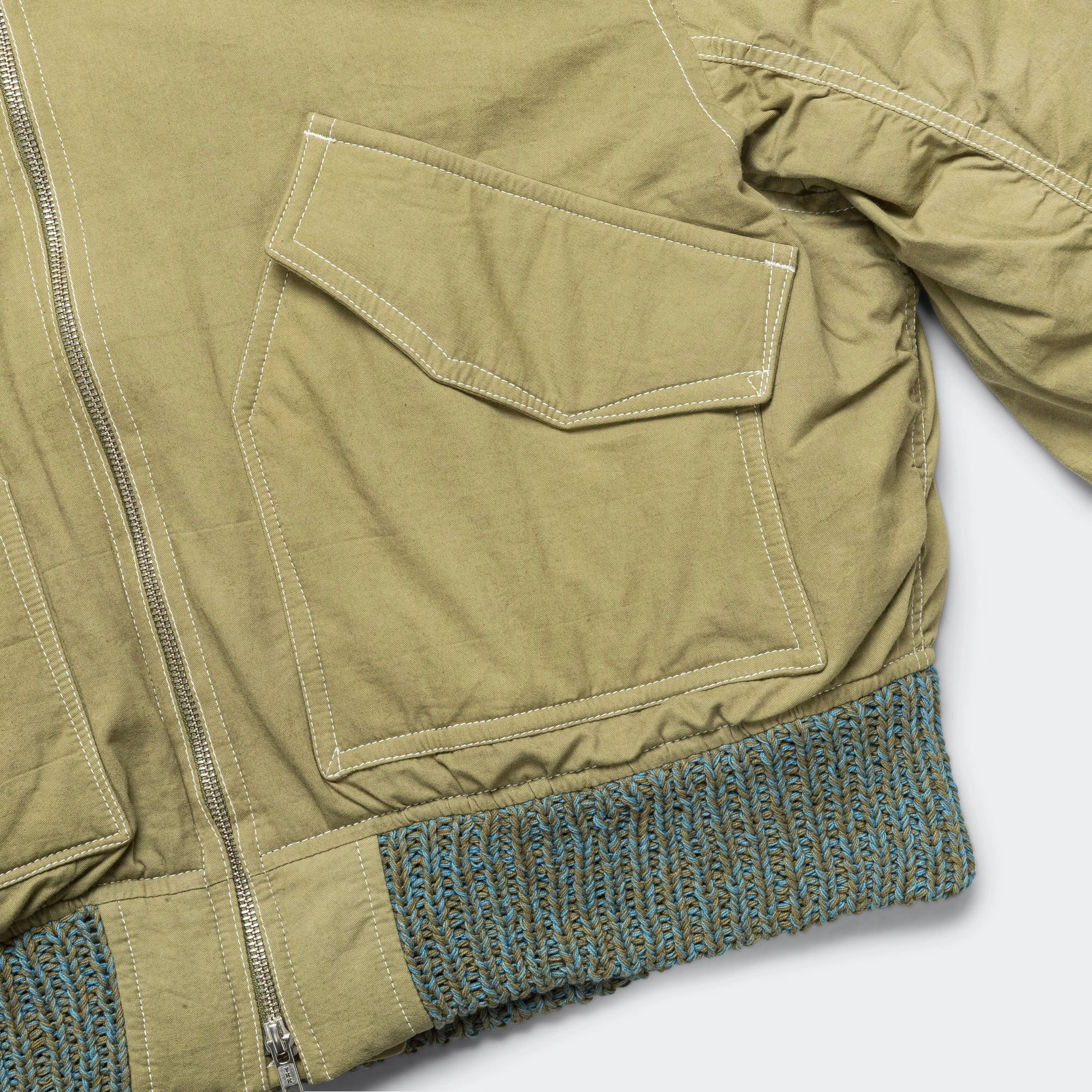 Grain Jacket - Hand Block Olive Wonky-Wear