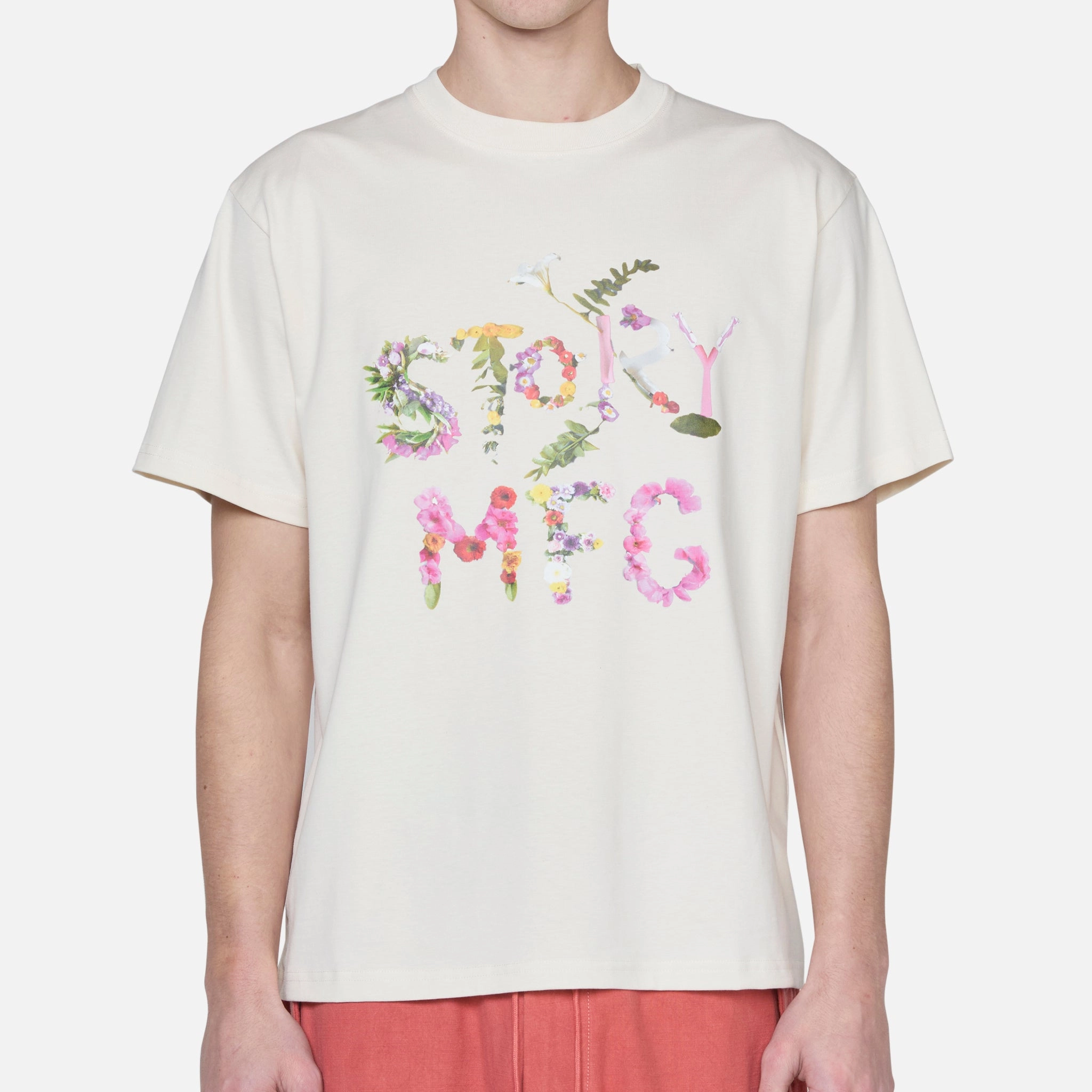 Grateful Short Sleeve T-Shirt Ecru Flora