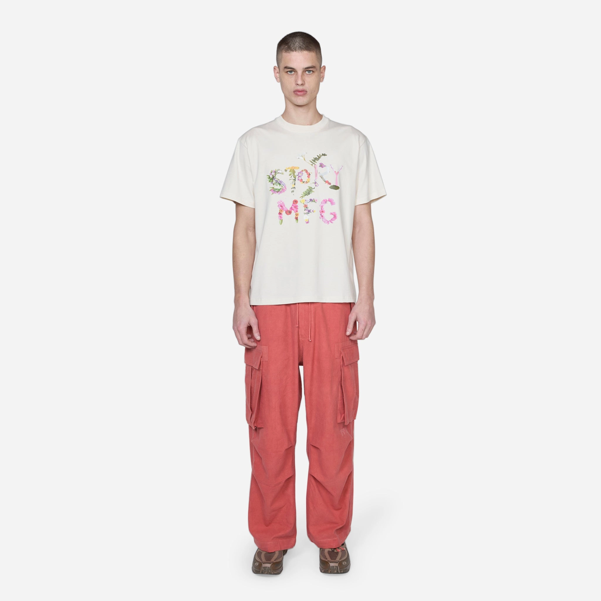 Grateful Short Sleeve T-Shirt Ecru Flora