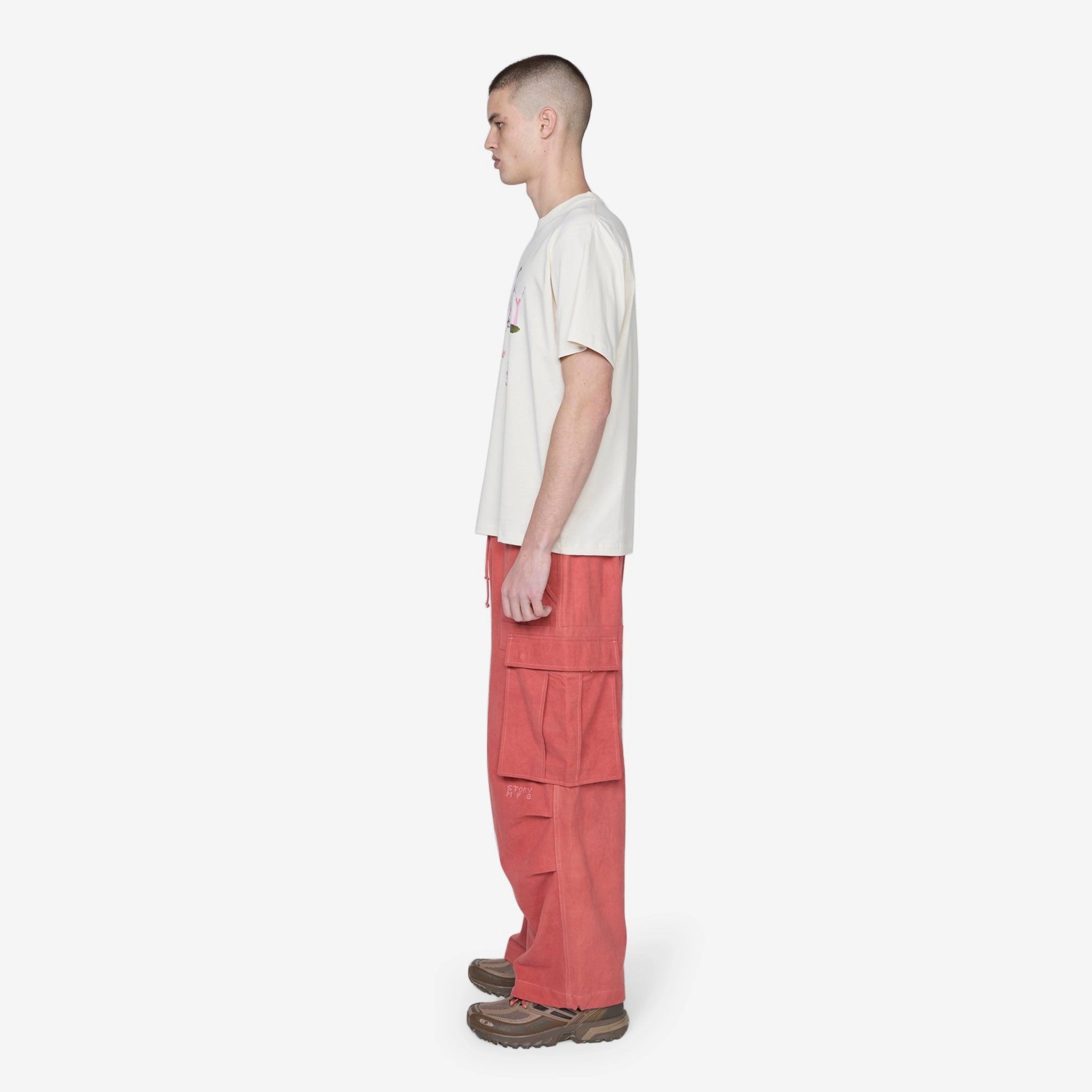 Grateful Short Sleeve T-Shirt Ecru Flora