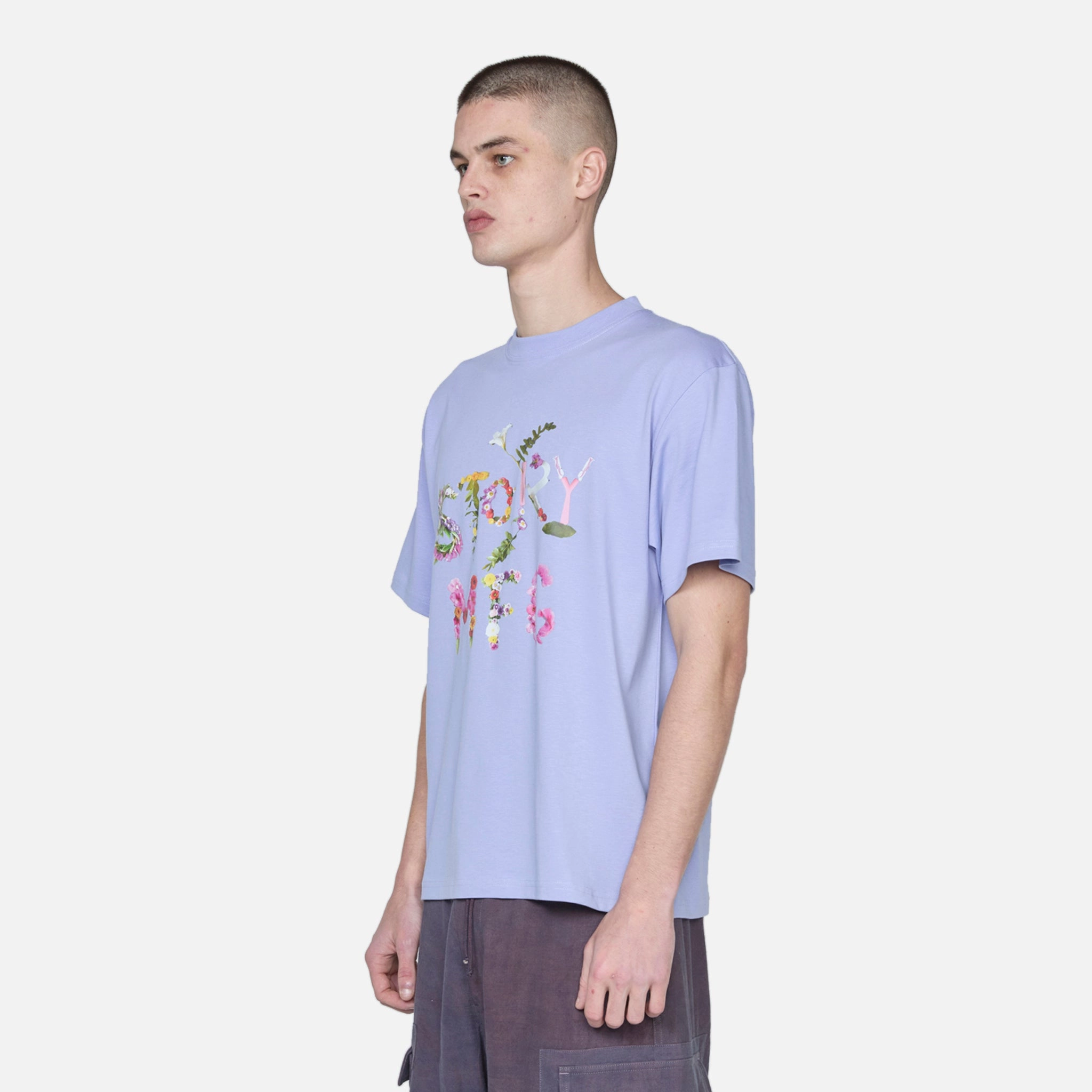 Grateful Short Sleeve T-Shirt Purple Flora