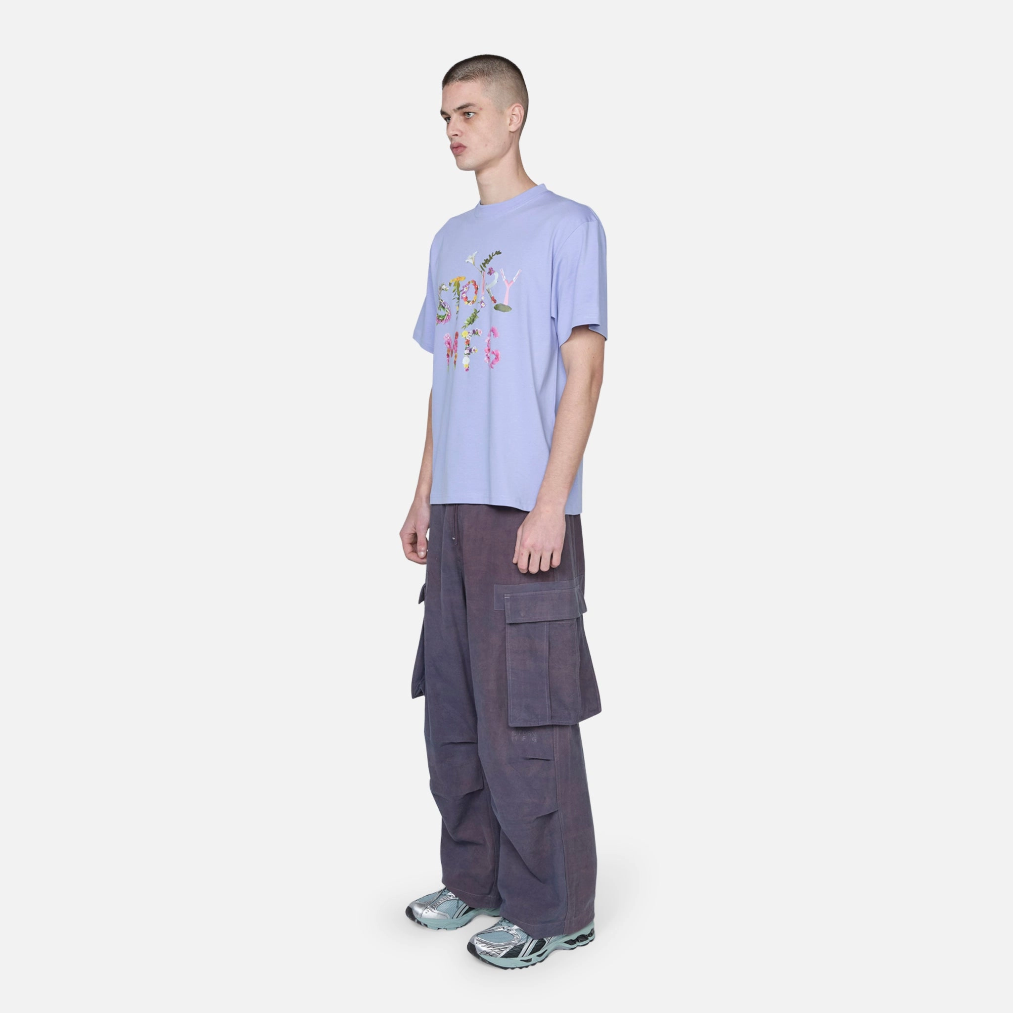 Grateful Short Sleeve T-Shirt Purple Flora