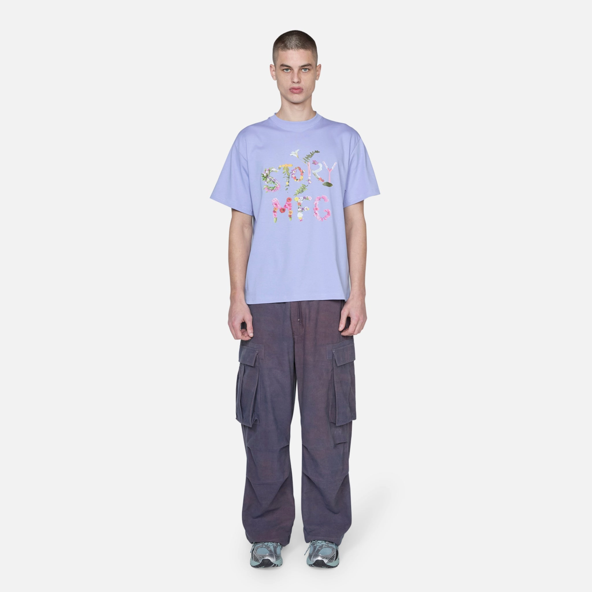 Grateful Short Sleeve T-Shirt Purple Flora