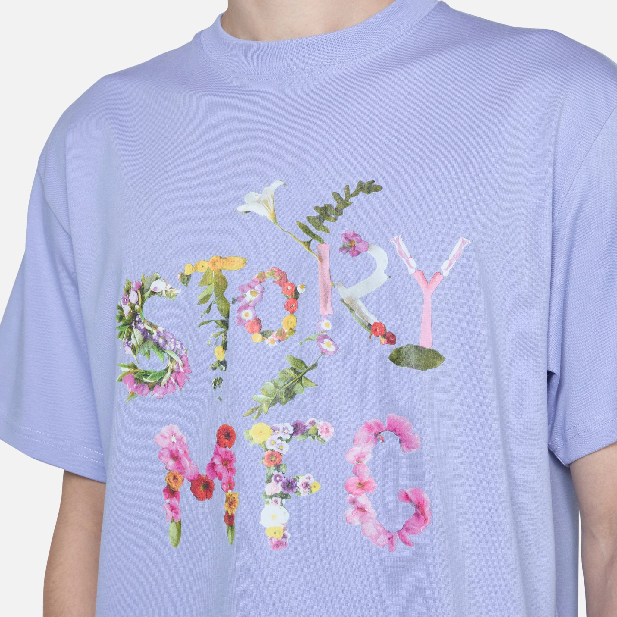 Grateful Short Sleeve T-Shirt Purple Flora