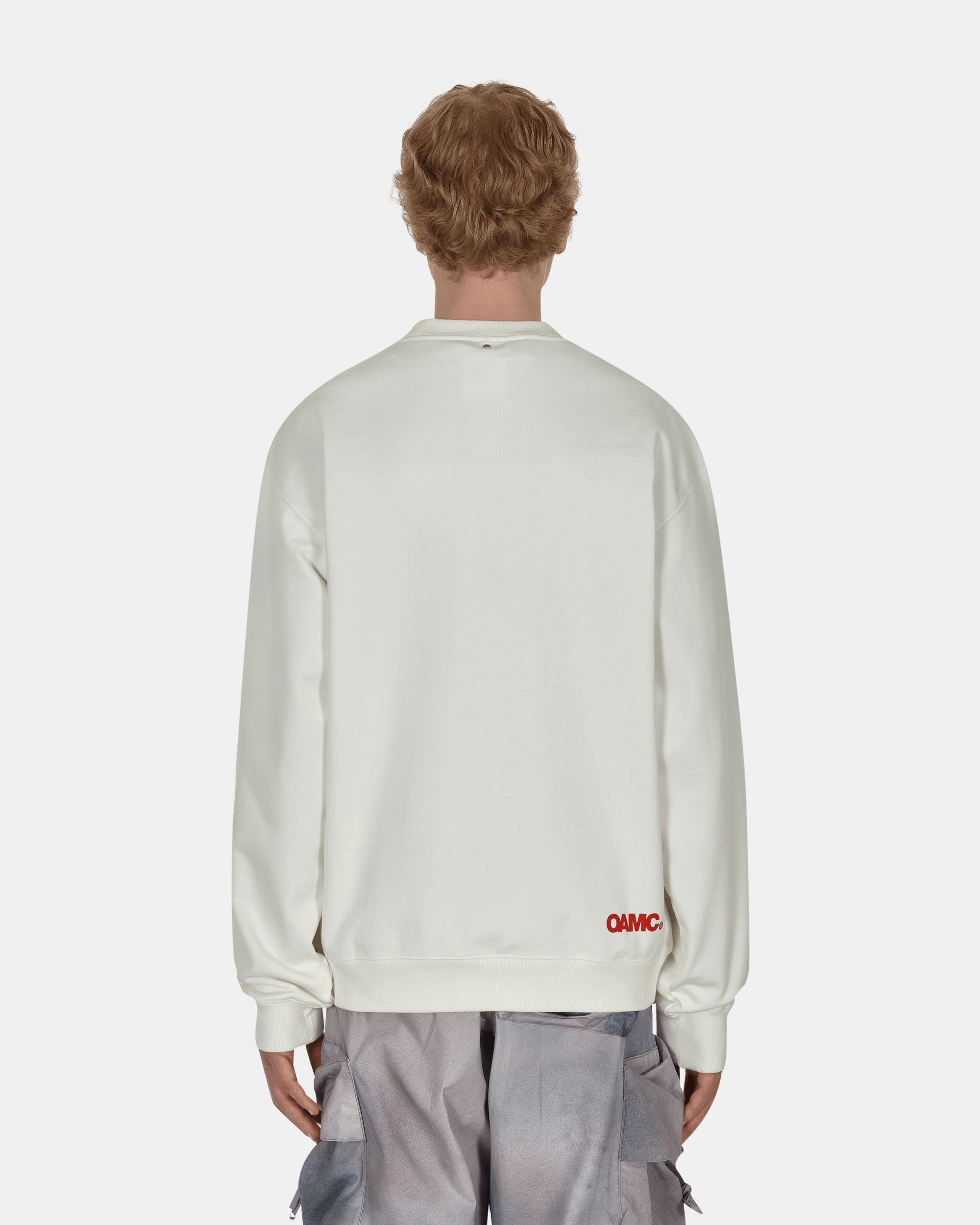 Grid Crewneck Sweatshirt White