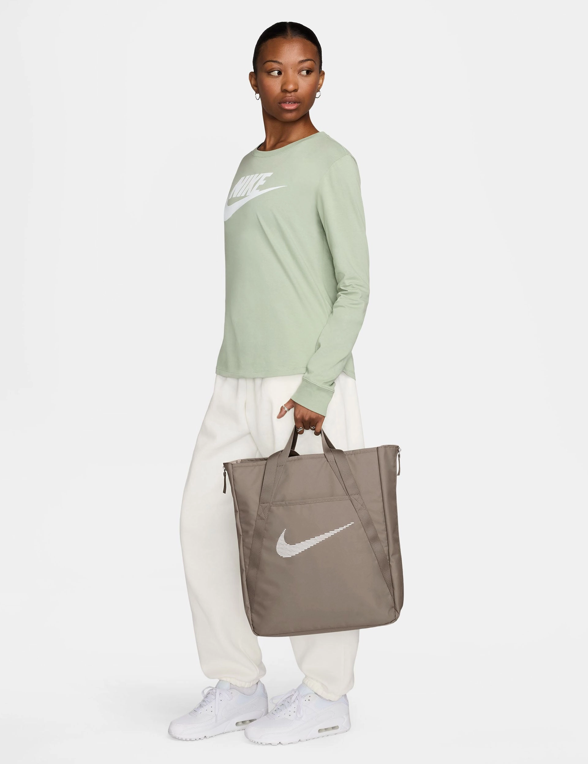 Gym Tote - Mink Brown/White