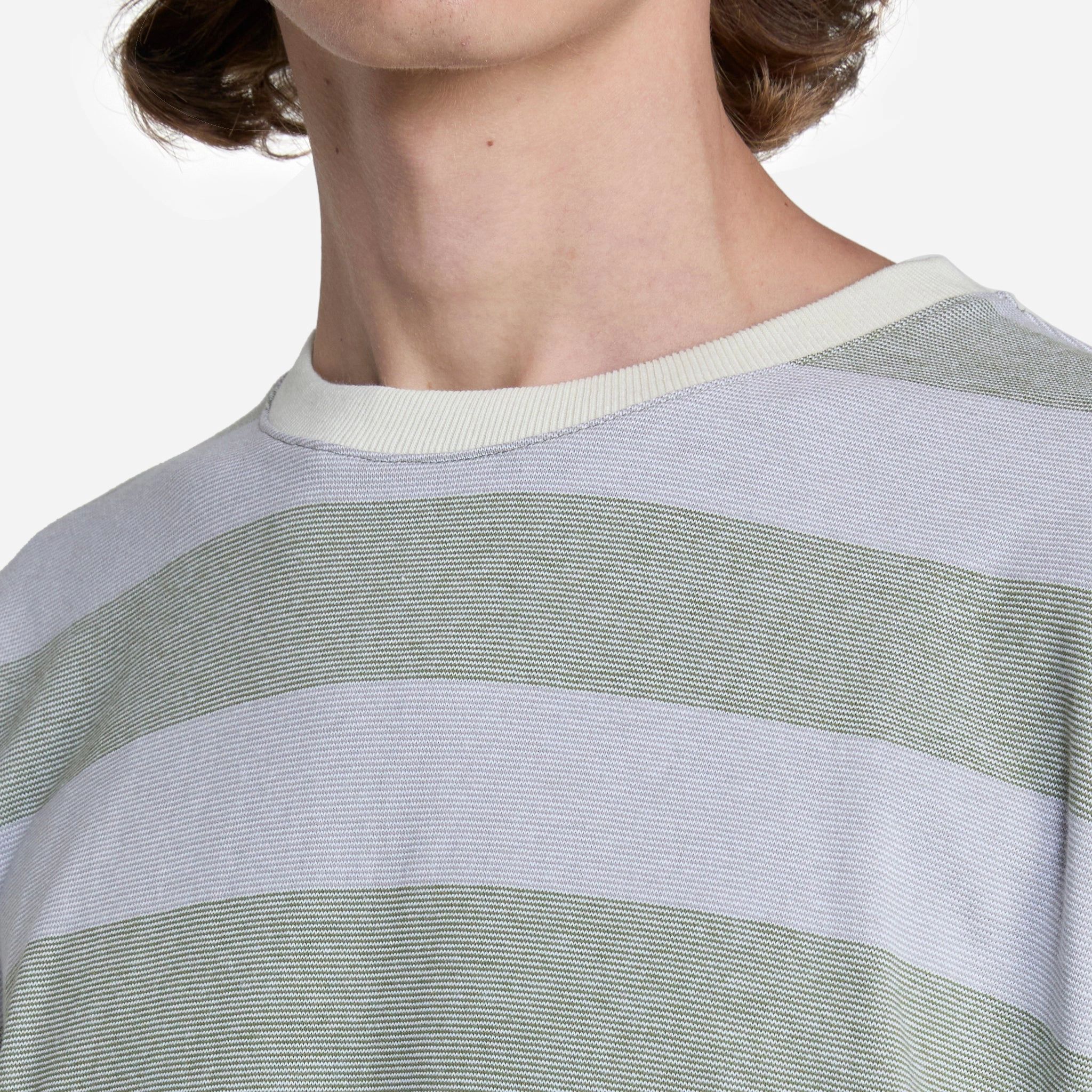 Hawkinson Striped Crew Sage Stripe