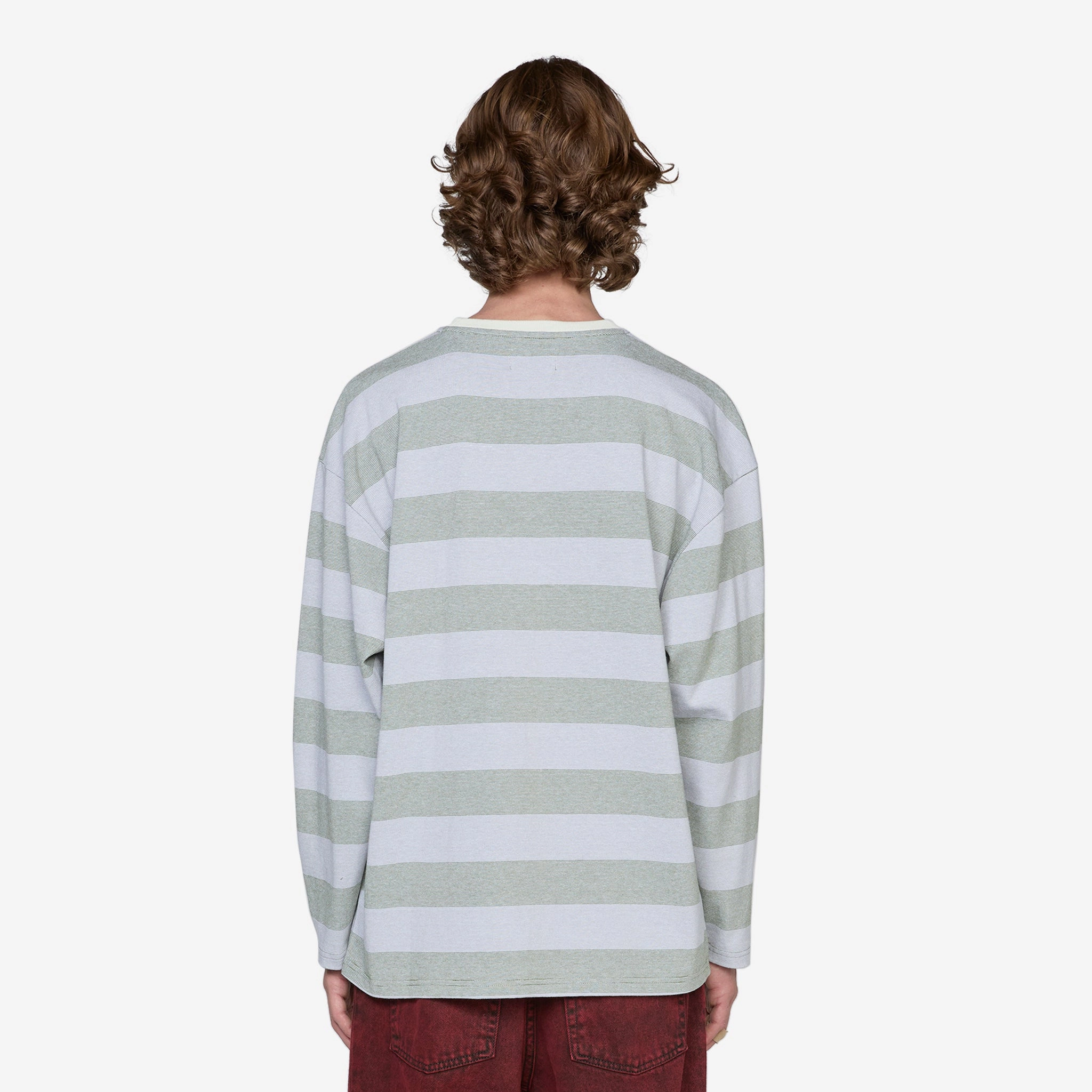 Hawkinson Striped Crew Sage Stripe