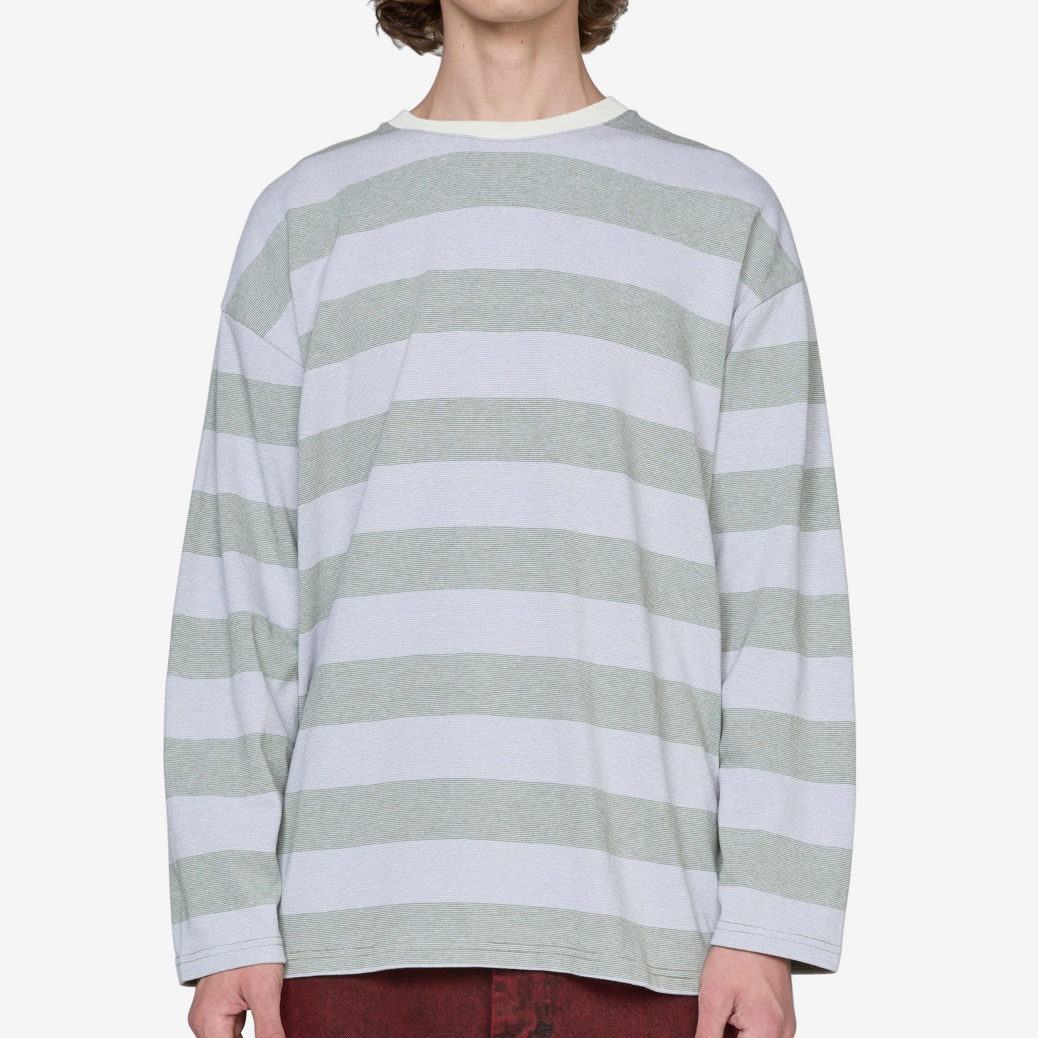 Hawkinson Striped Crew Sage Stripe