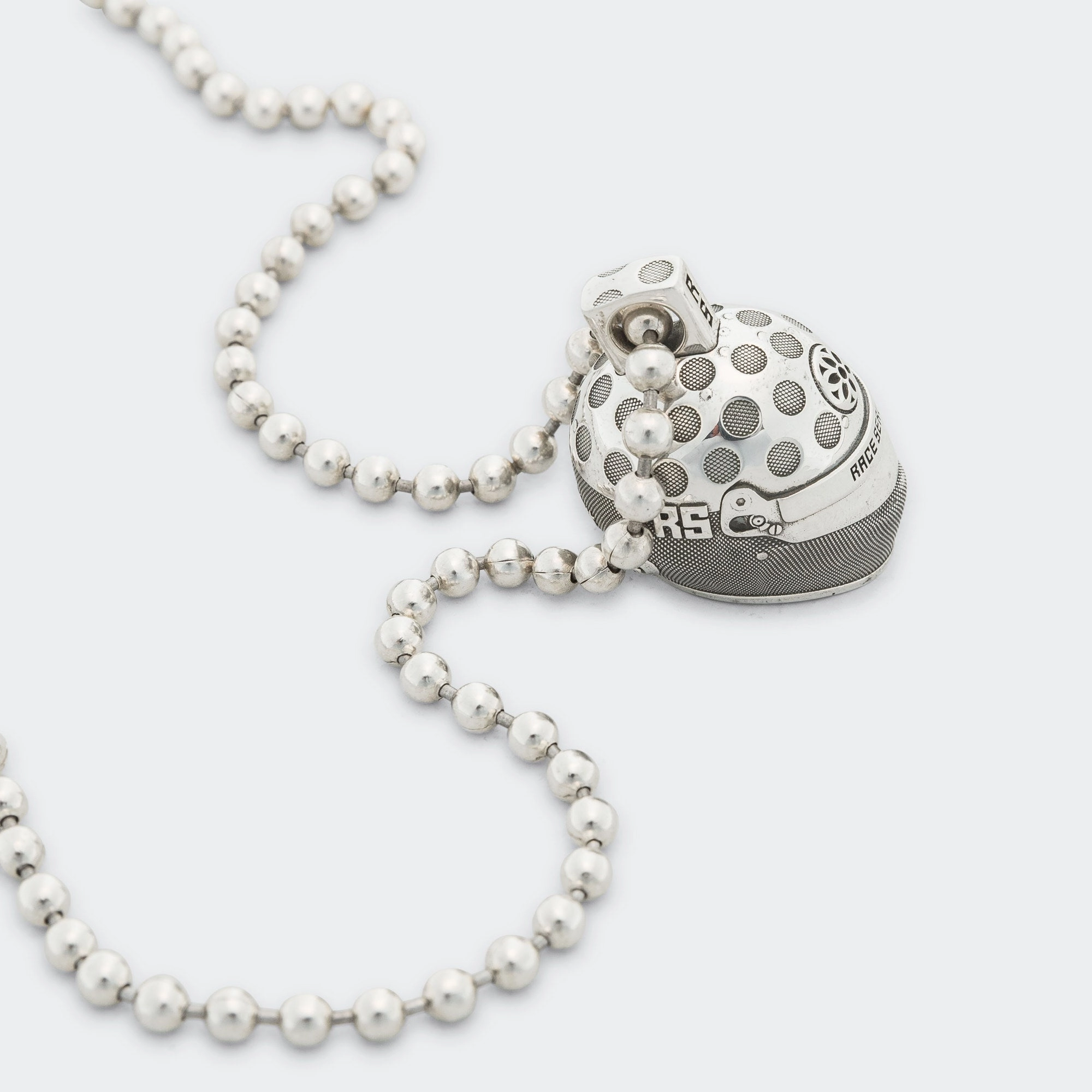 Helmet Pendant x Race Service - 925 Silver