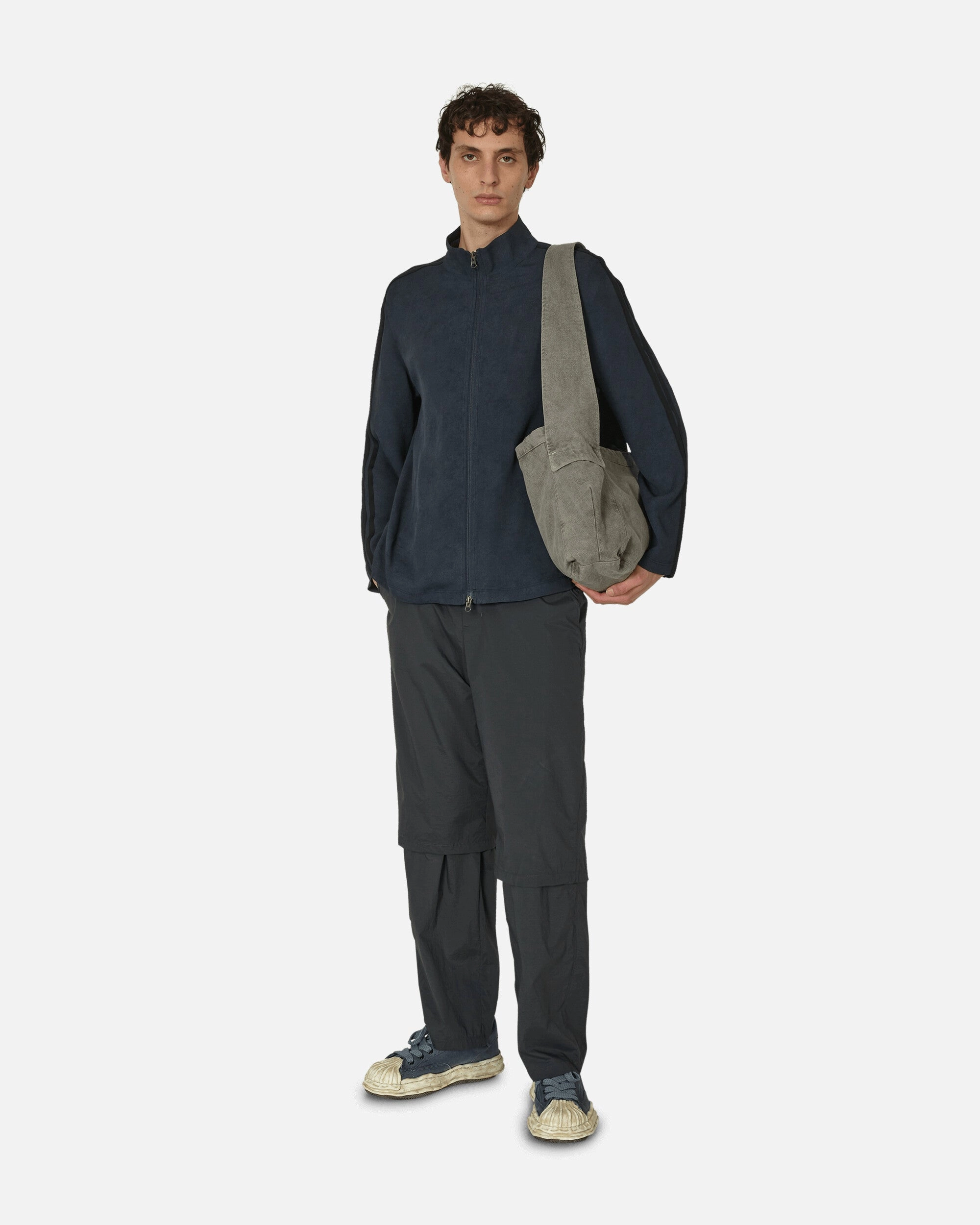 High Neck Zip-Up Jacket Dark Navy