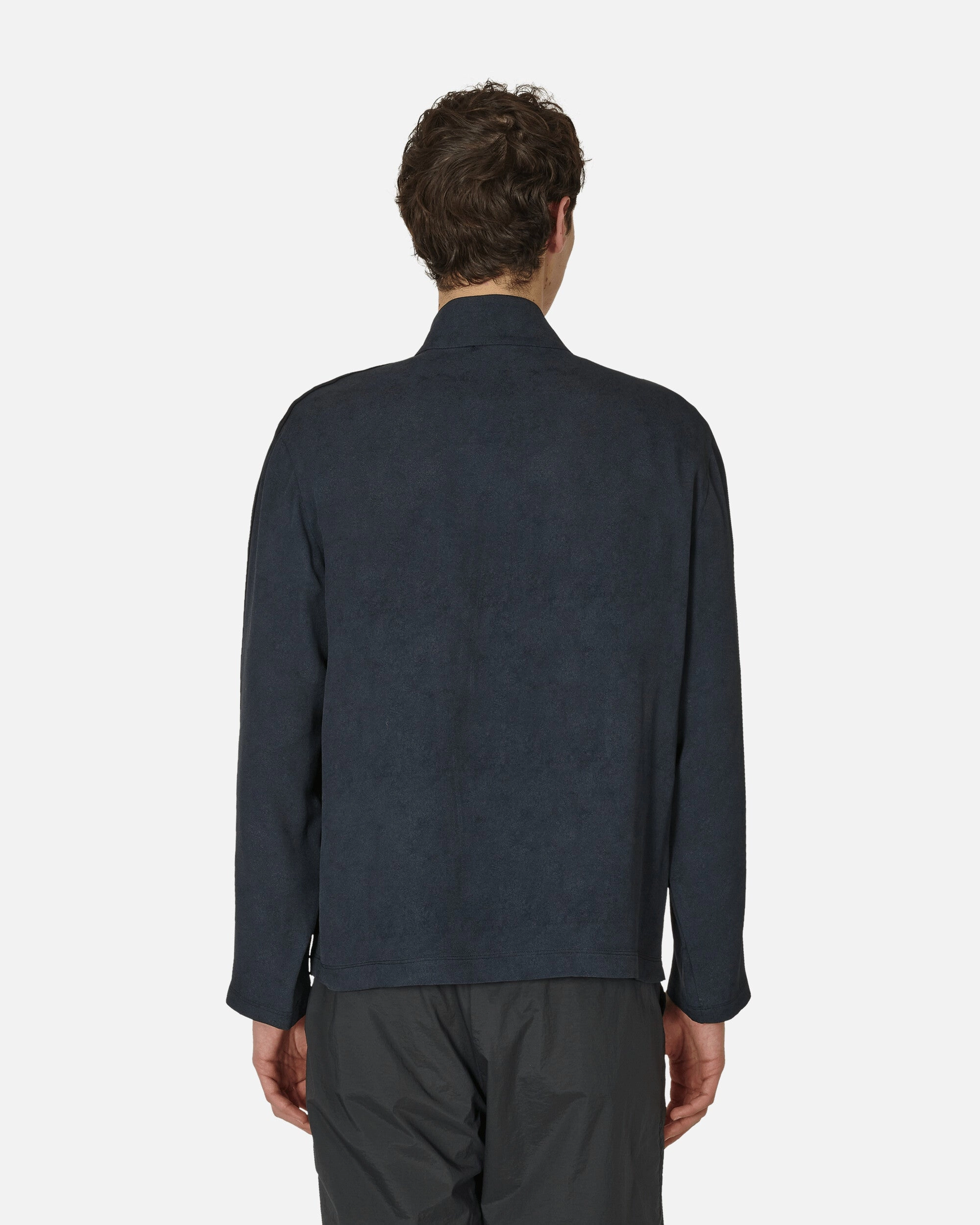High Neck Zip-Up Jacket Dark Navy