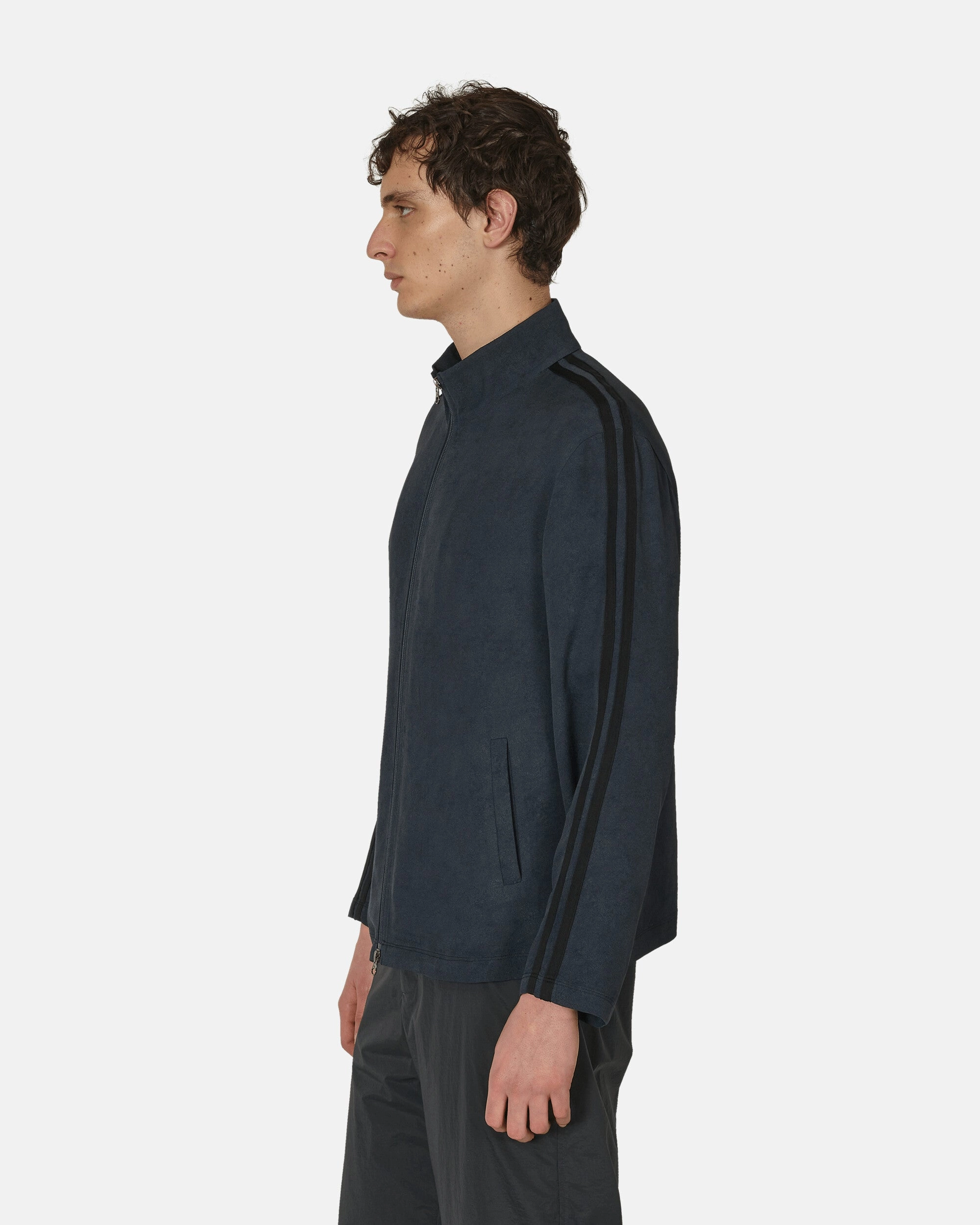 High Neck Zip-Up Jacket Dark Navy