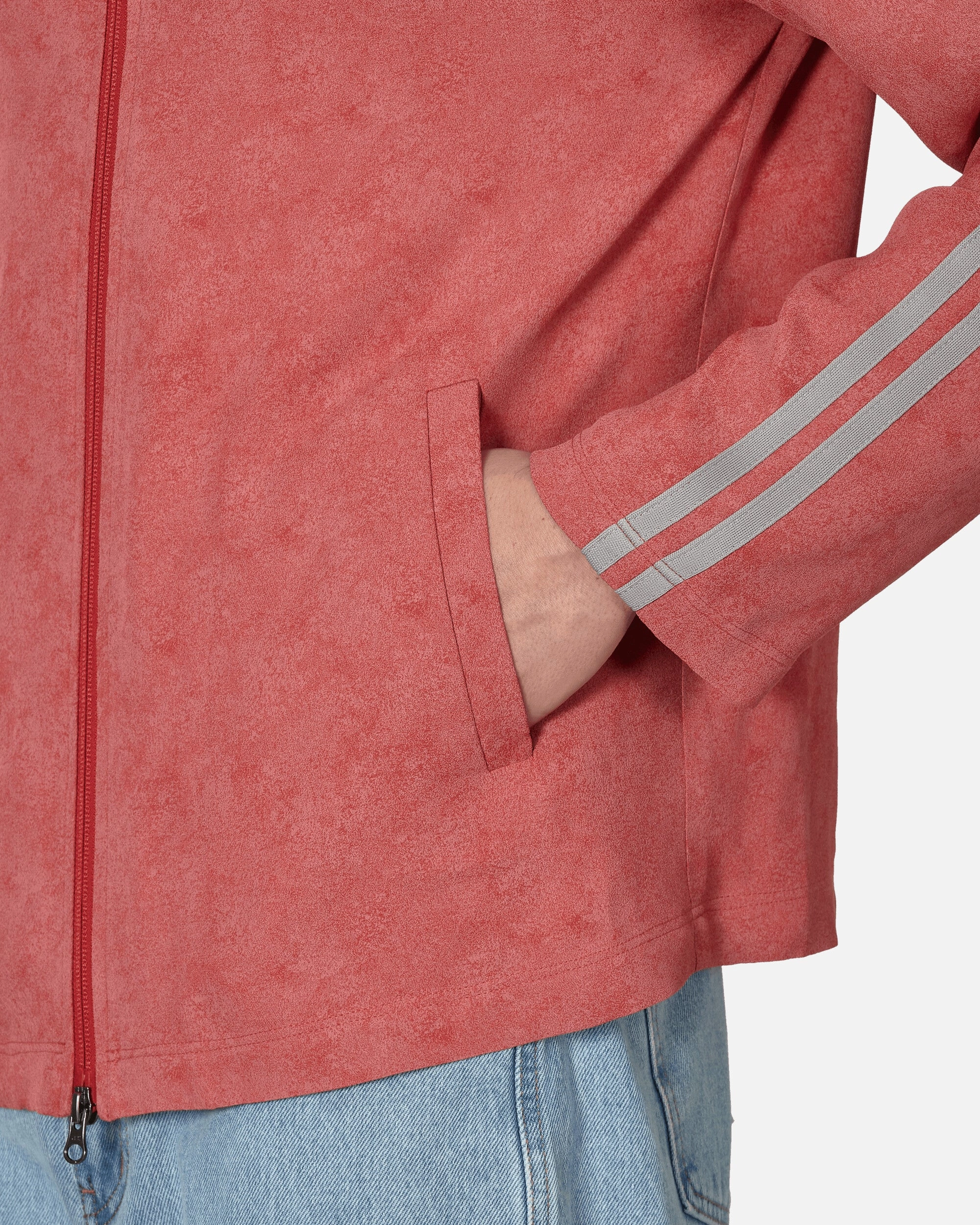 High Neck Zip-Up Jacket Red
