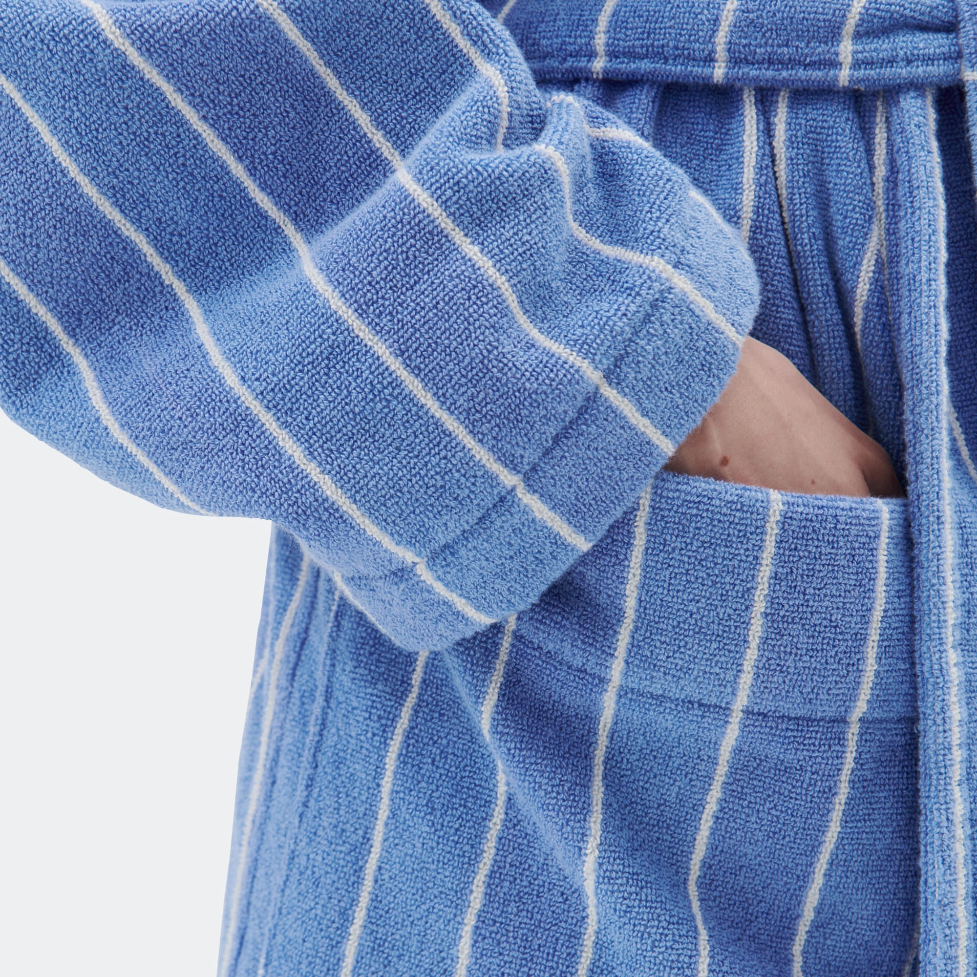 Hooded Bathrobe - Striped Marseille