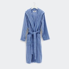 Hooded Bathrobe - Striped Marseille