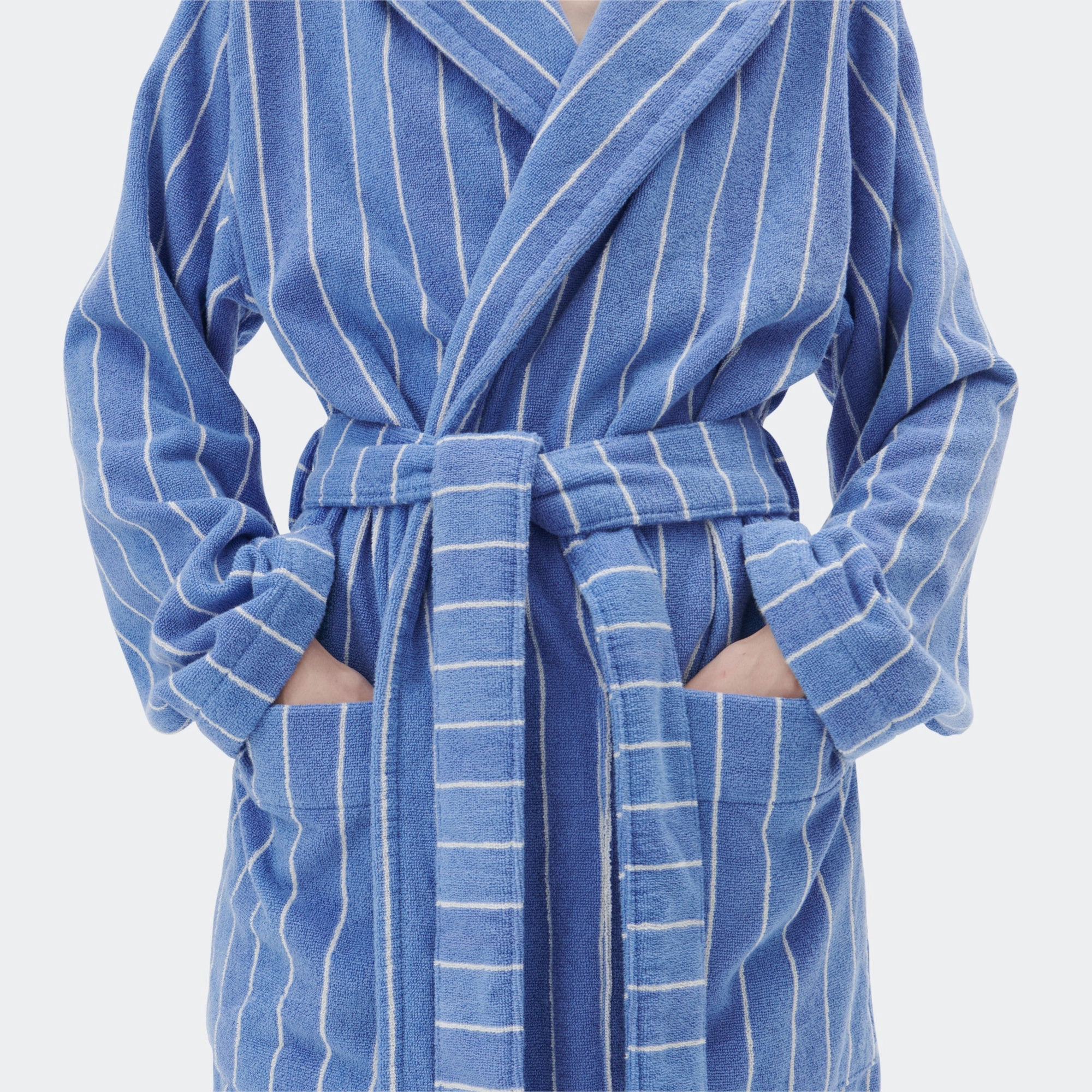 Hooded Bathrobe - Striped Marseille