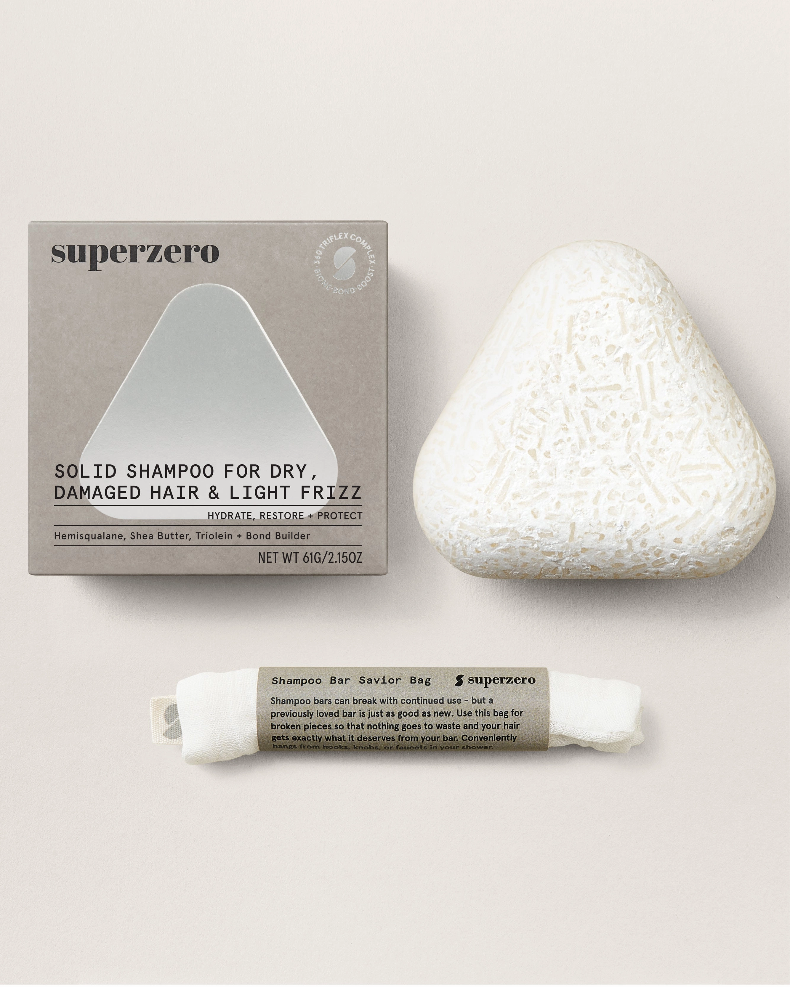 Hydrating Repair Shampoo Bar for Dry. Damaged Hair & Light Frizz