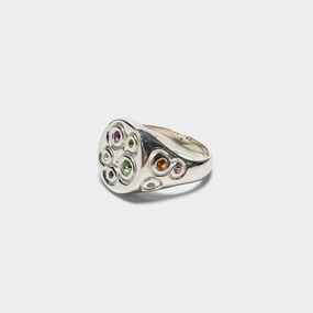 Infinite Life Signet Ring - Multi/925 Silver