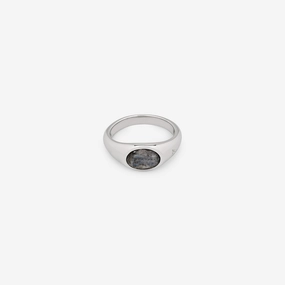 Joe Ring Larvikite Silver